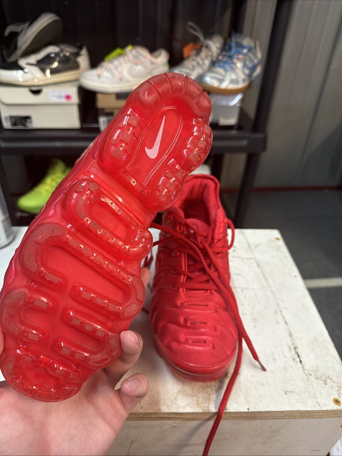 Nike Air Vapormax Plus Triple Red | Replacement Box - Size 7 - product image from the listing.