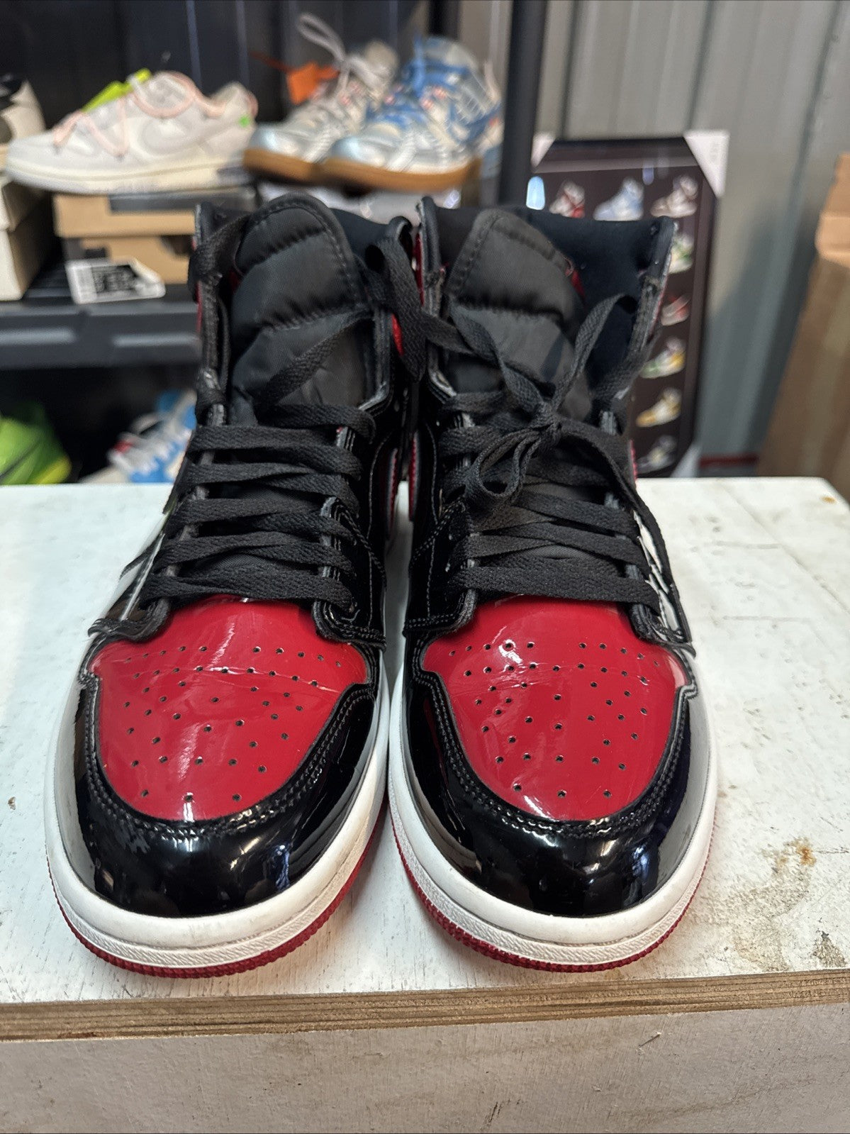 Jordan 1 Retro OG High Patent Bred | Replacement Box - Size 11 - product image from the listing.