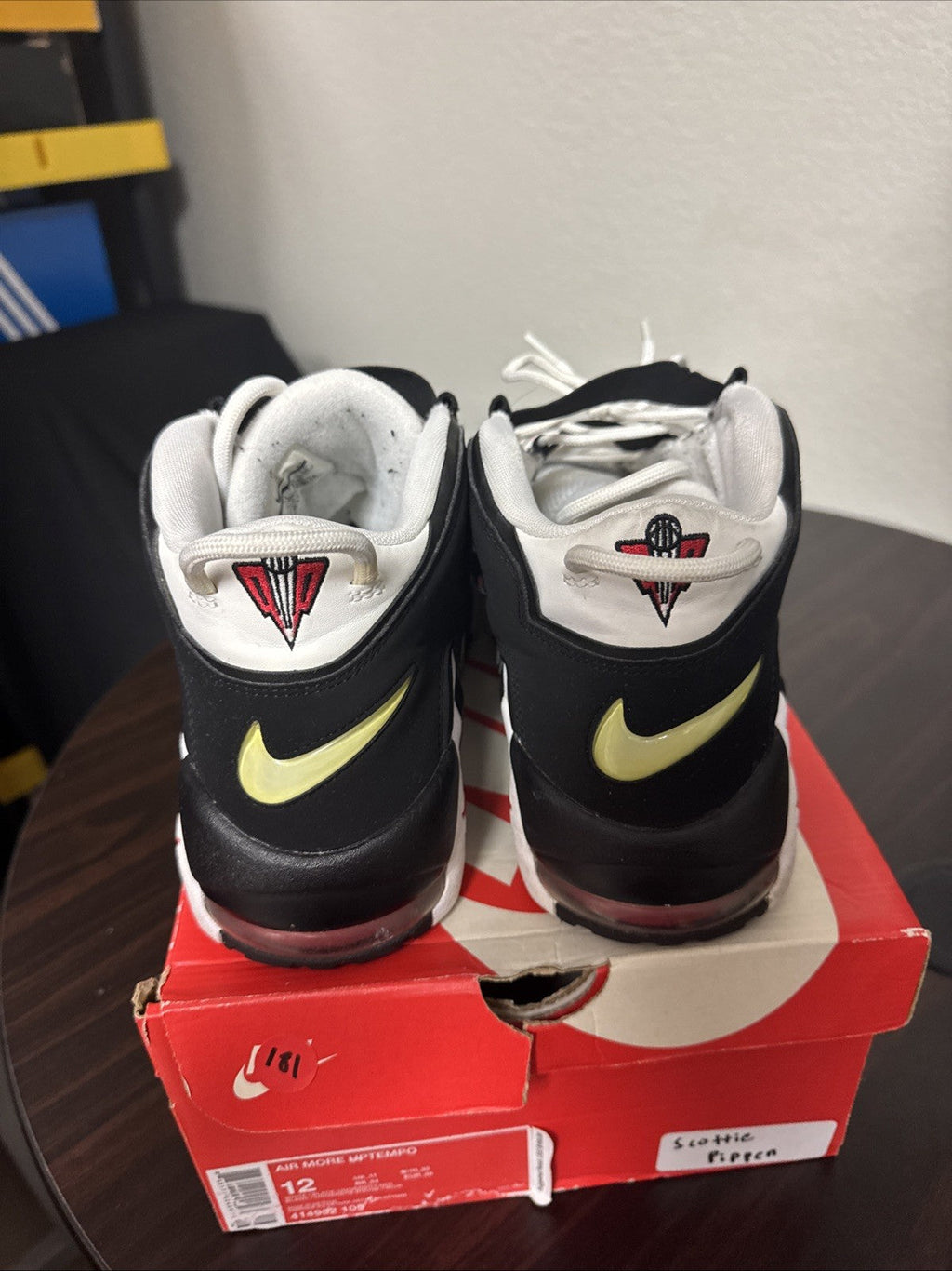 Nike Air More Uptempo '96 DX3356-001 Hoops Leather Basketball Sneakers - Size 12 - product image from the listing.