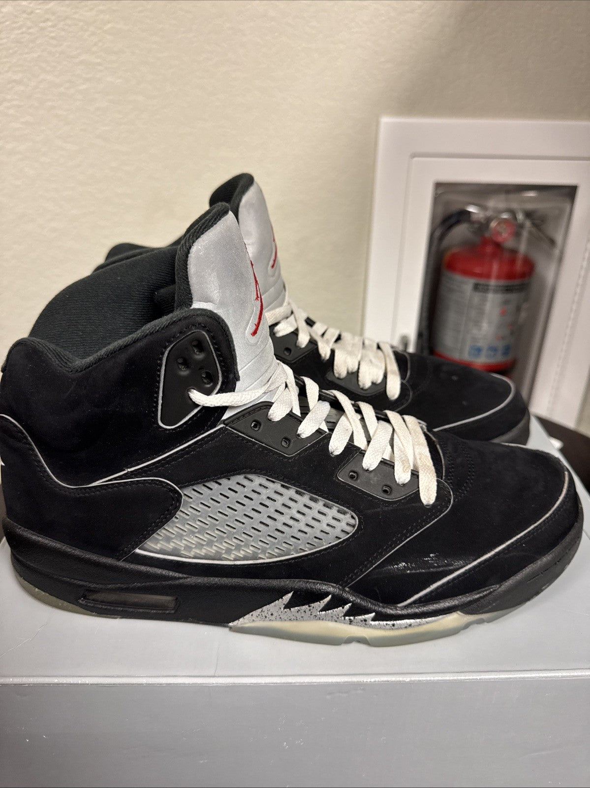 Black Metallic Reimagined Size 12 - Air Jordan 5 - product image from the listing.