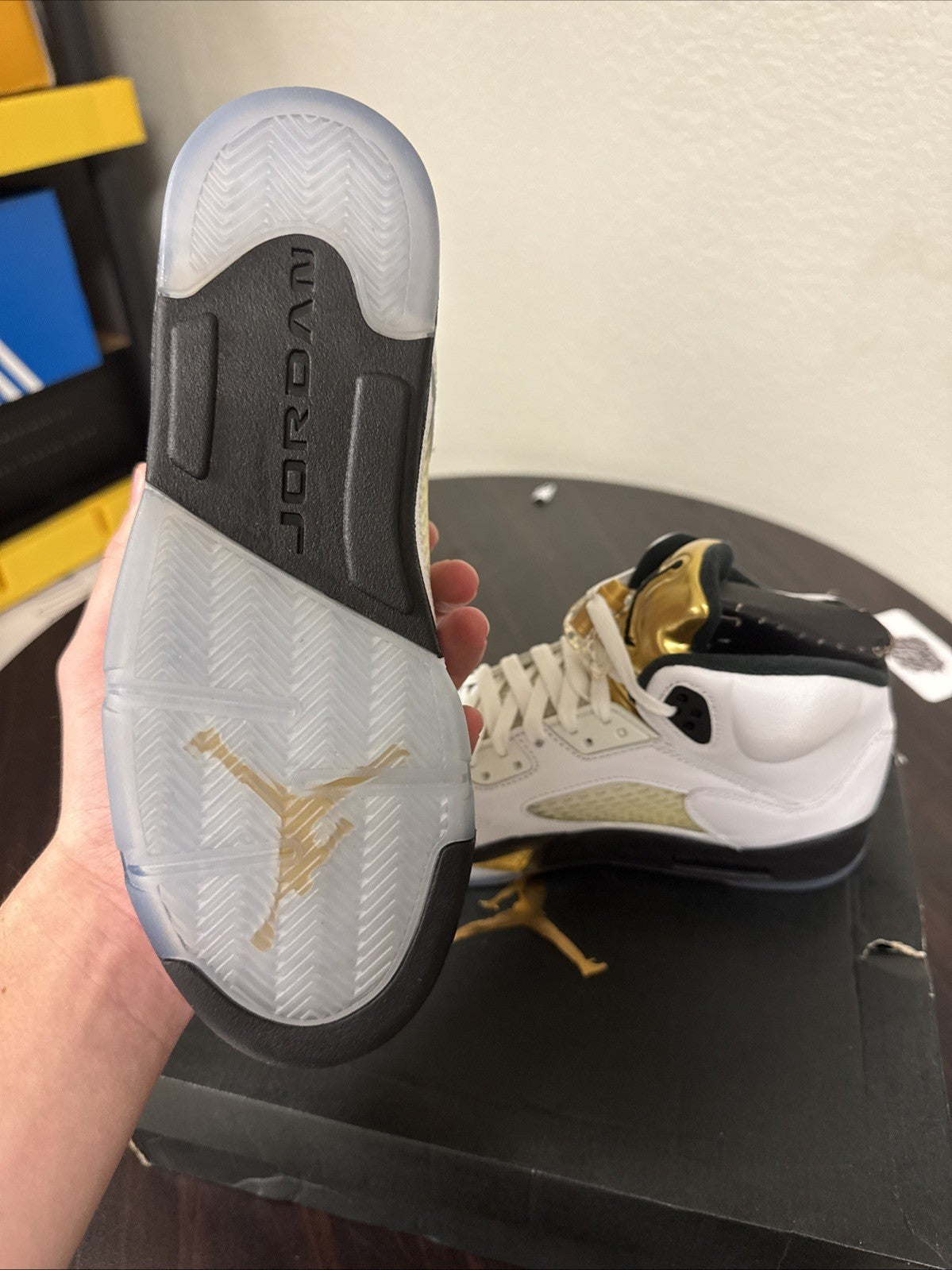 Nike Air Jordan 5 V Retro Olympic 2016 440888-133 Gold - 5y - product image from the listing.