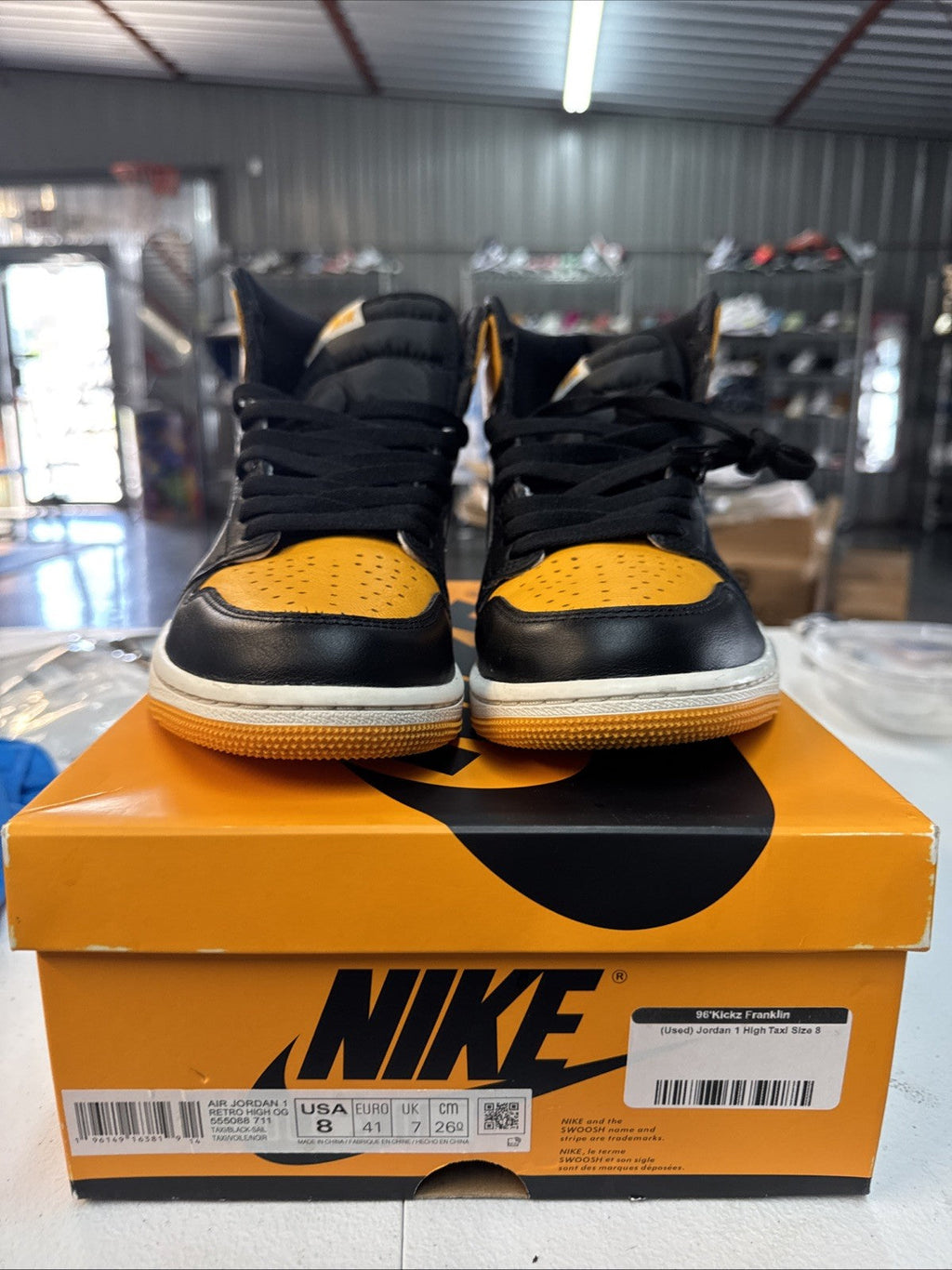 "TAXI" Size 8 - Air Jordan 1 Retro High OG 2022 - product image from the listing.