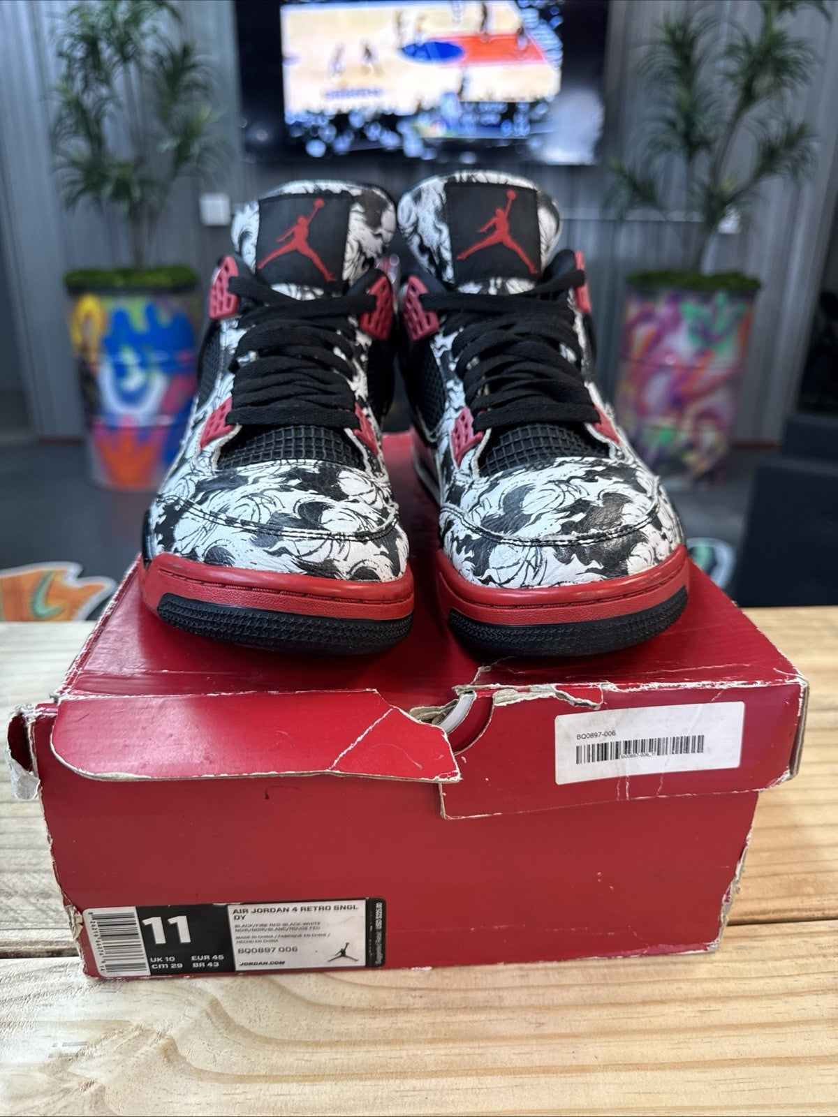 "Tattoo" size 11 - (2018) Jordan 4 - product image from the listing.