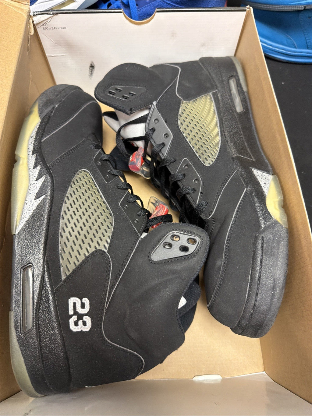 Air Jordan 5 Retro 2007 Black Metallic - Size 14 - product image from the listing.