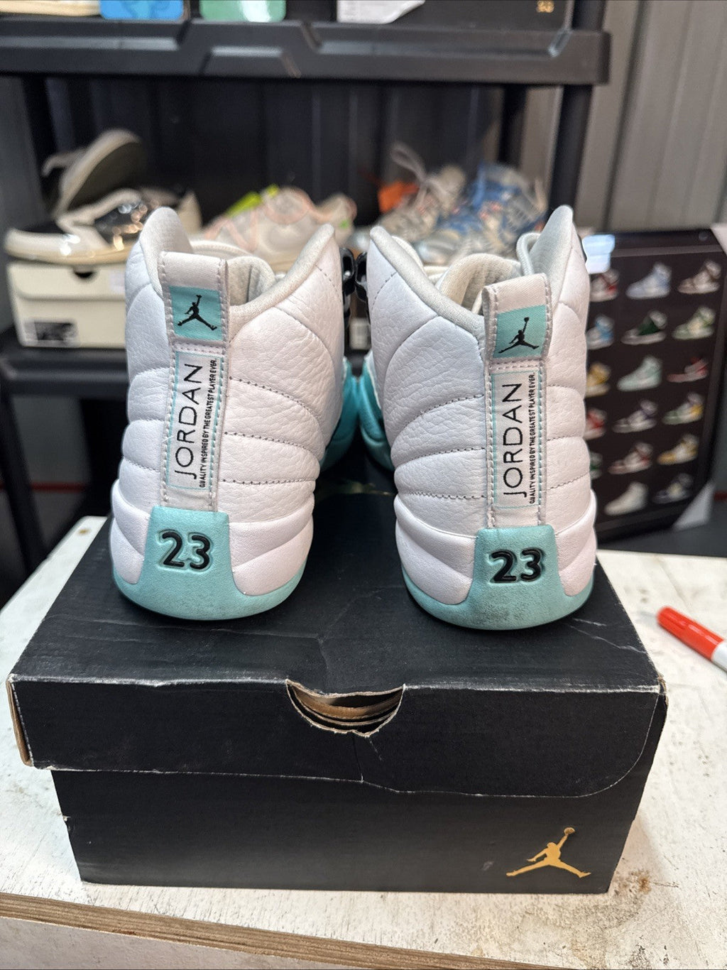 "Light Aqua" Size 6.5Y - Air Jordan 12 GS - product image from the listing.