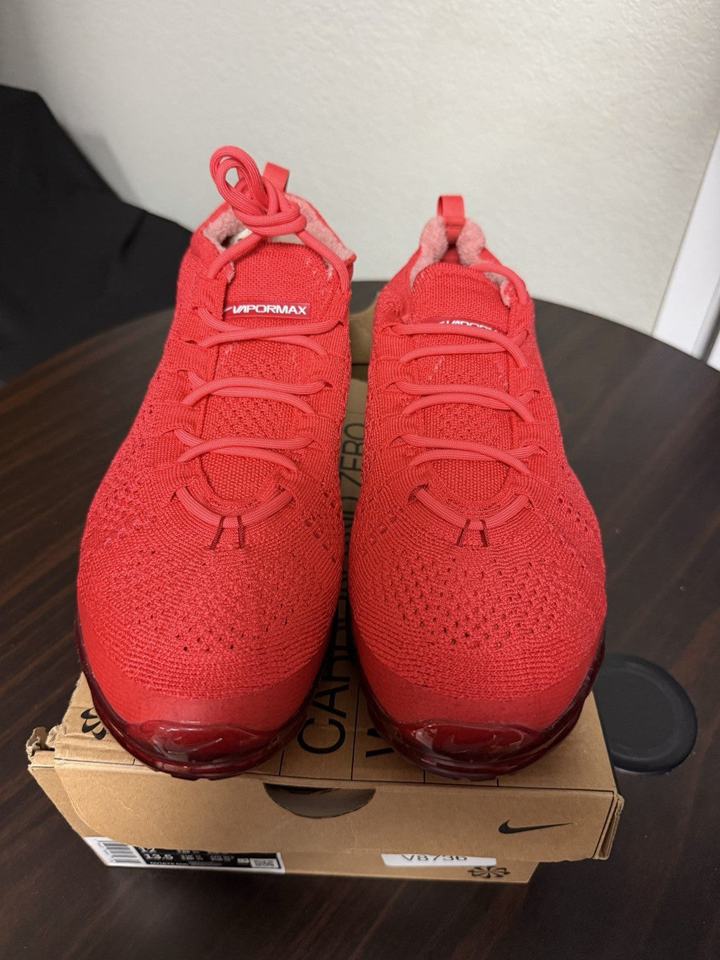 Nike Air VaporMax 2023 Flyknit Triple Red - Size 12 - product image from the listing.