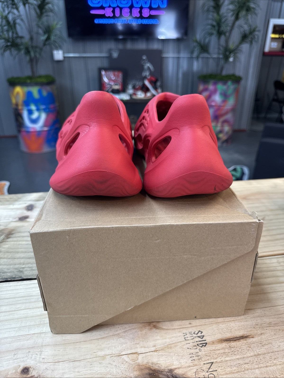 Men's Adidas x Yeezy Foam Runner Vermillion Size 8 - product image from the listing.