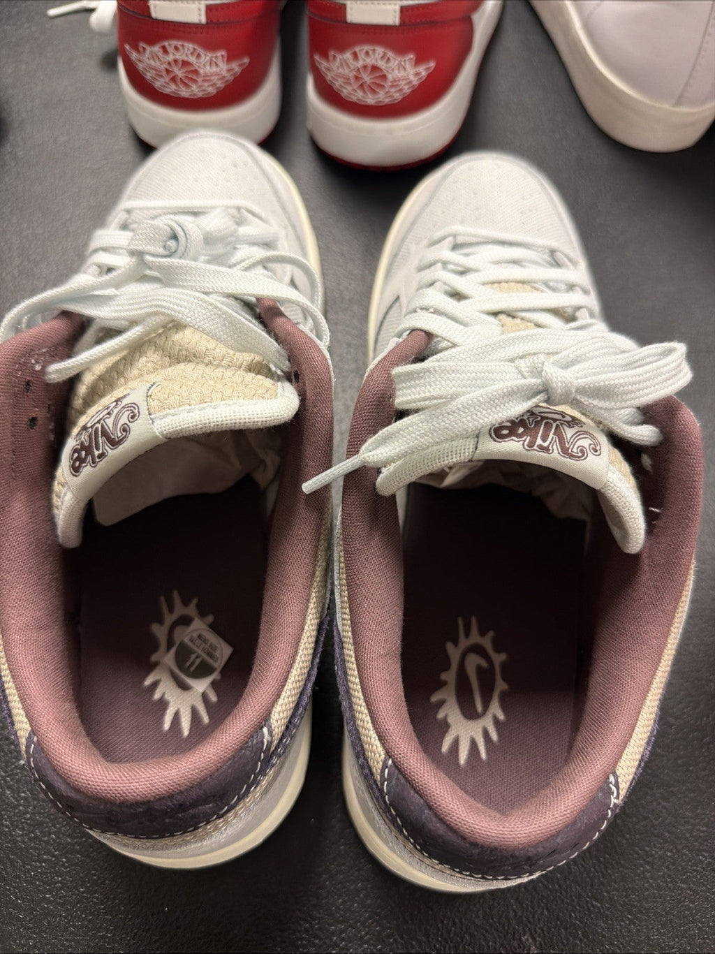 Nike Dunk Low Retro SE Off White/Dark Raisin (IB6752 100) for Men - product image from the listing.