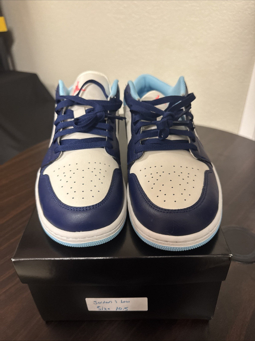 Jordan 1's Nike Low Sail Blue Chill Void Size 10.5 2025 Release - product image from the listing.