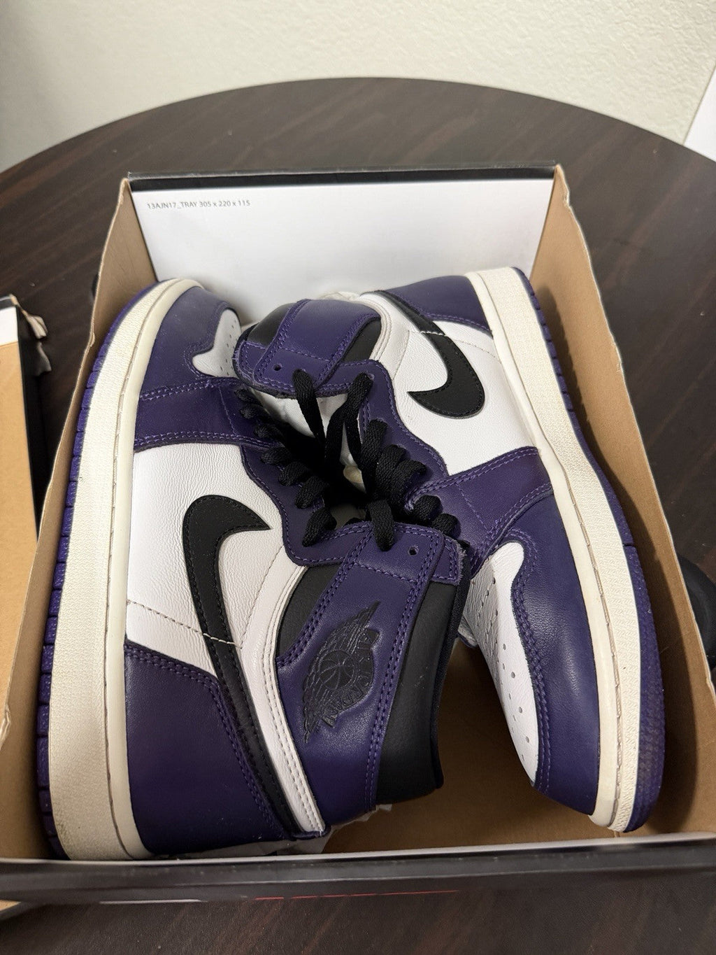 Air Jordan 1 Retro OG High Court Purple - Size 9 - product image from the listing.