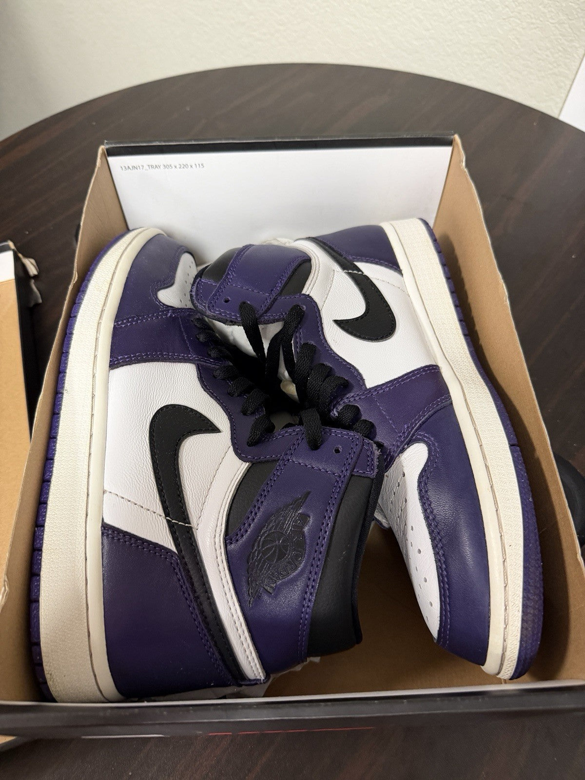Air Jordan 1 Retro OG High Court Purple - Size 9 - product image from the listing.