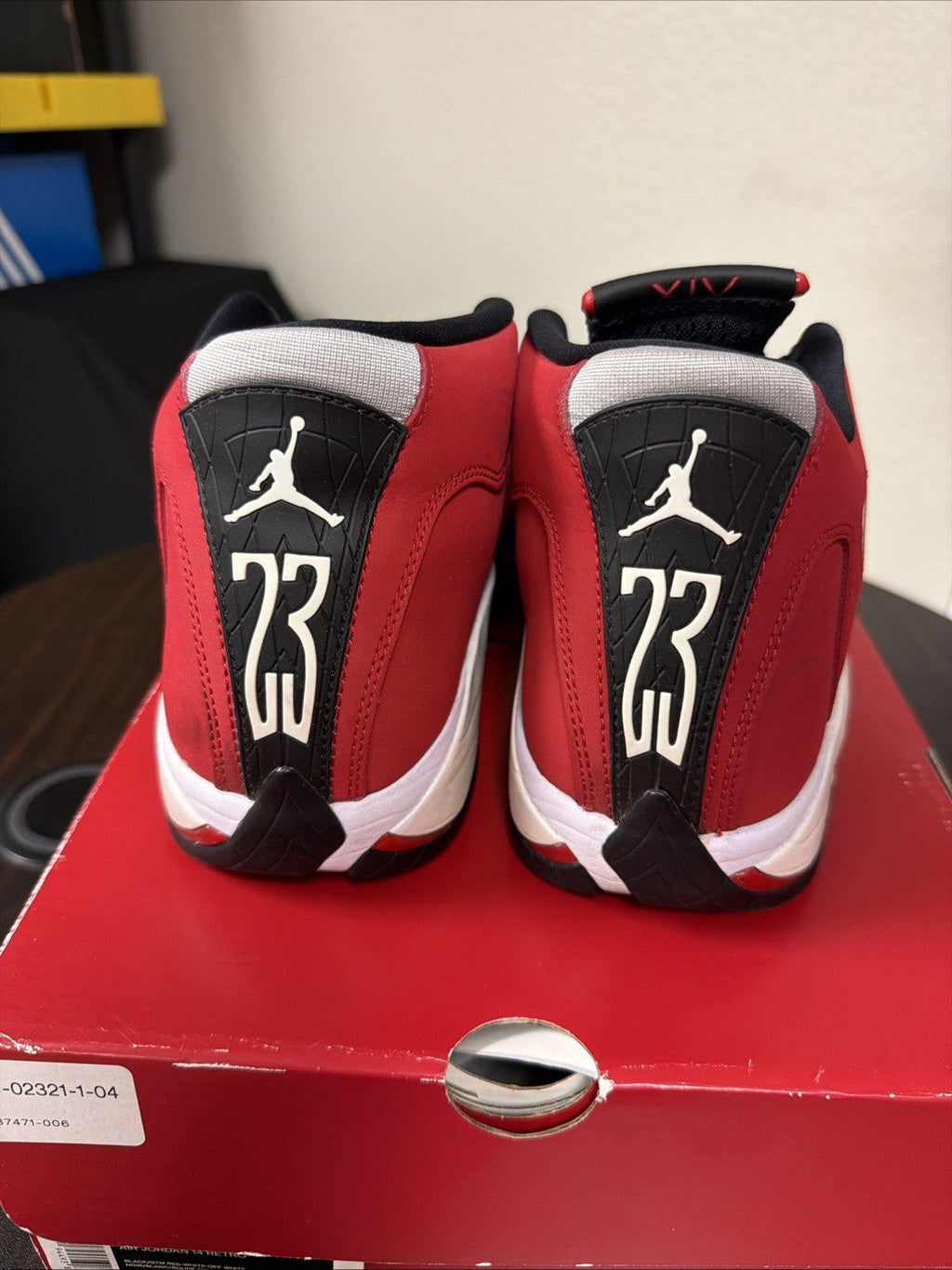 Air Jordan 14 Red Black White - product image from the listing.