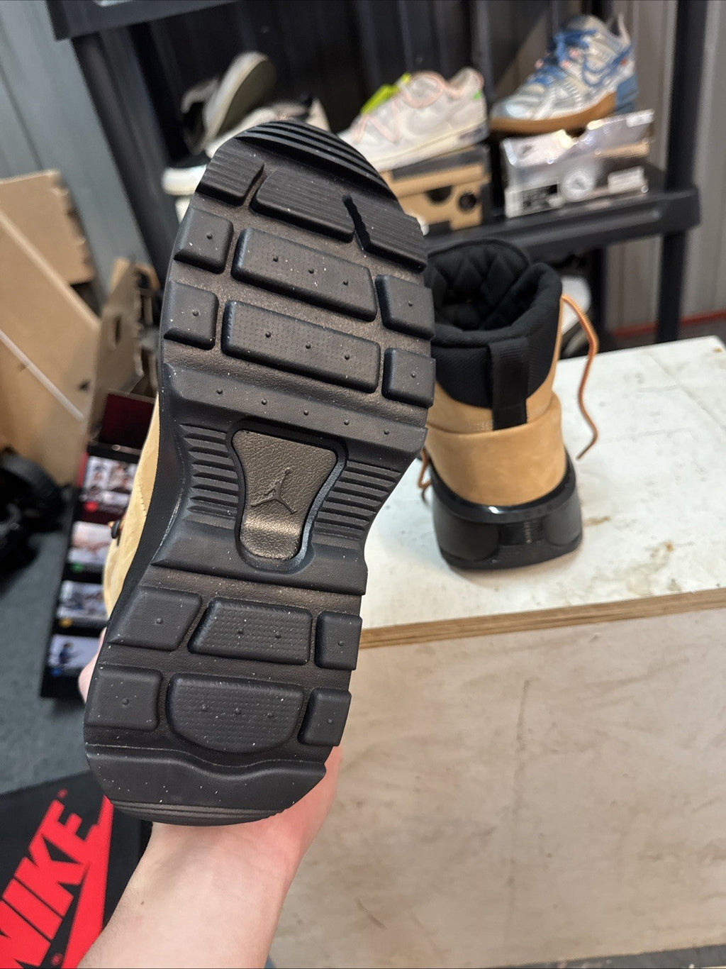 Jordan City Boots ~ Flax Black | Comes With Replacement Box - Size 8 - product image from the listing.
