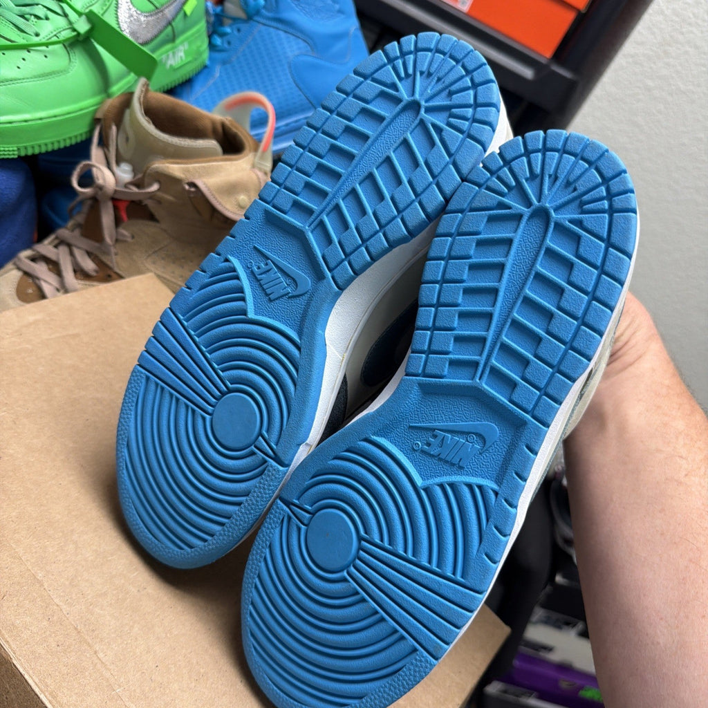 Men's 1/5 Sample Nike Dunk Low Very Rare NYX Vivid Blue / Grey Pavement 2008 - product image from the listing.