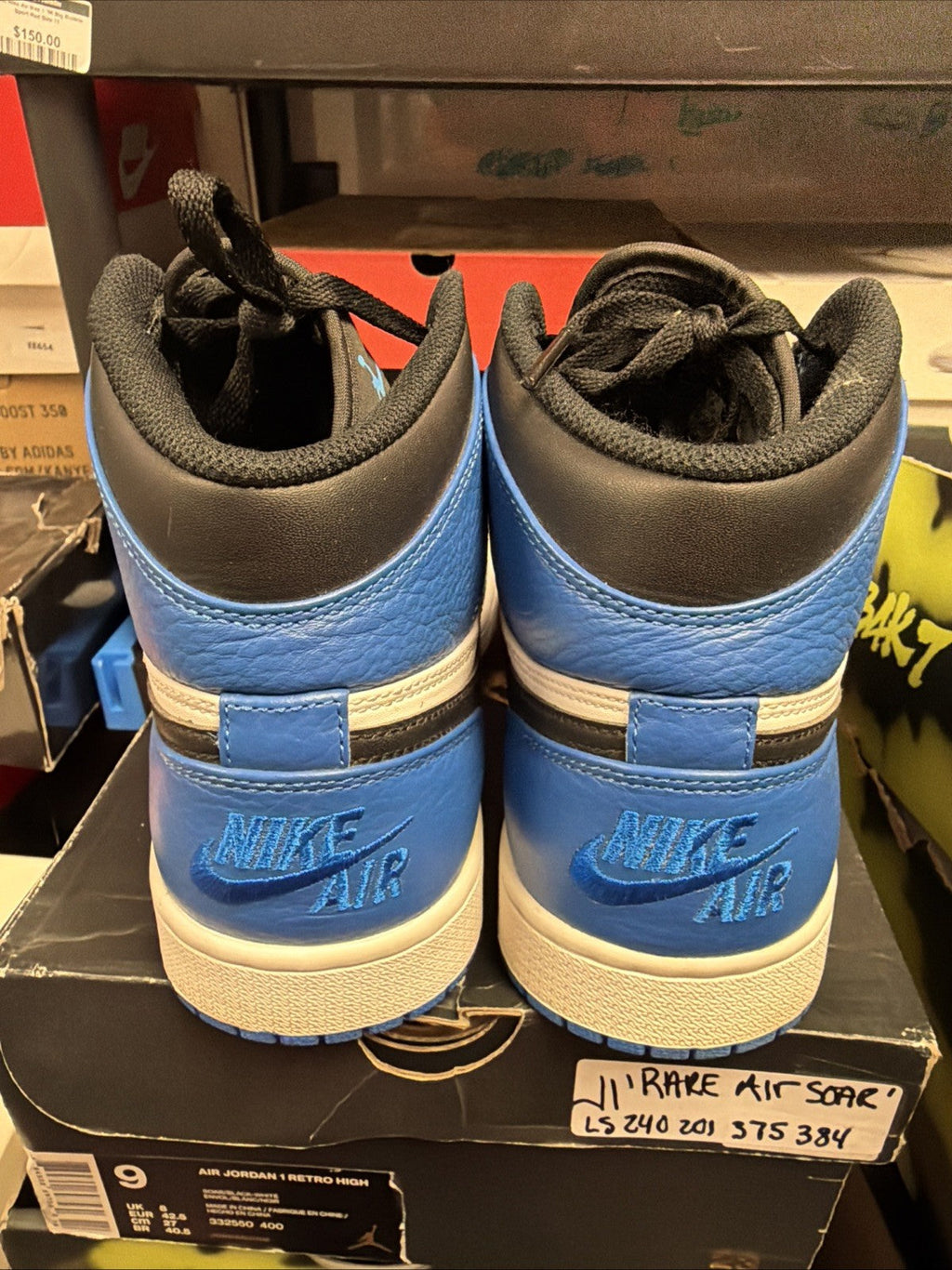 Men's Jordan 1 Rare Air Soar Blue 2017 Size 9 Preowned Authenticated - product image from the listing.