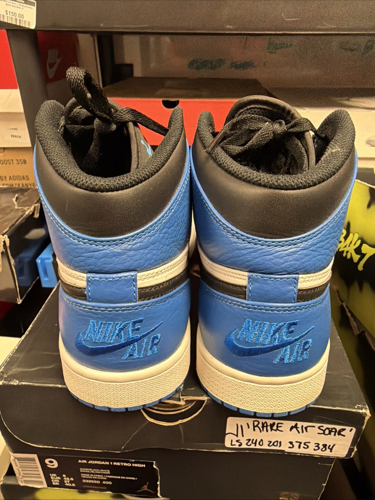 Men's Jordan 1 Rare Air Soar Blue 2017 Size 9 Preowned Authenticated - product image from the listing.