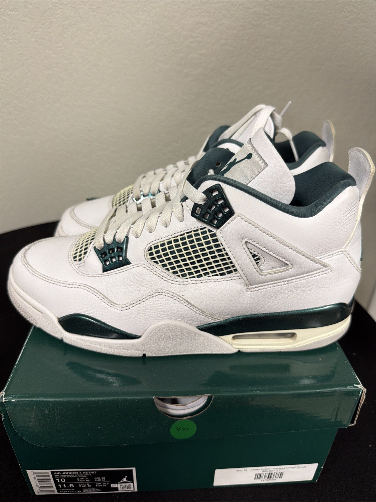 Oxidized Green, FQ8138-103, Size 10M, Deadstock, Fast Shipping! - Jordan 4 Retro - product image from the listing.