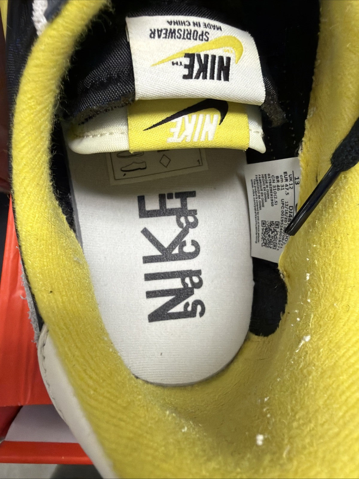 sacai x Undercover x Nike LDWaffle Bright Citron - Size 13 - product image from the listing.