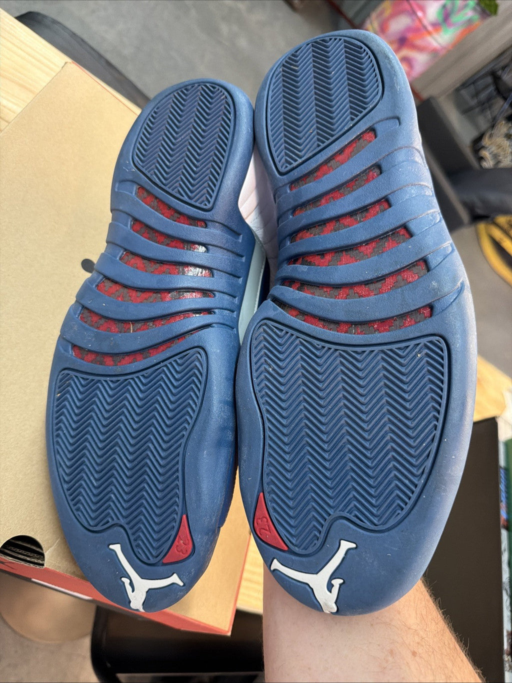 French Blue Size 14 - Jordan 12 - product image from the listing.