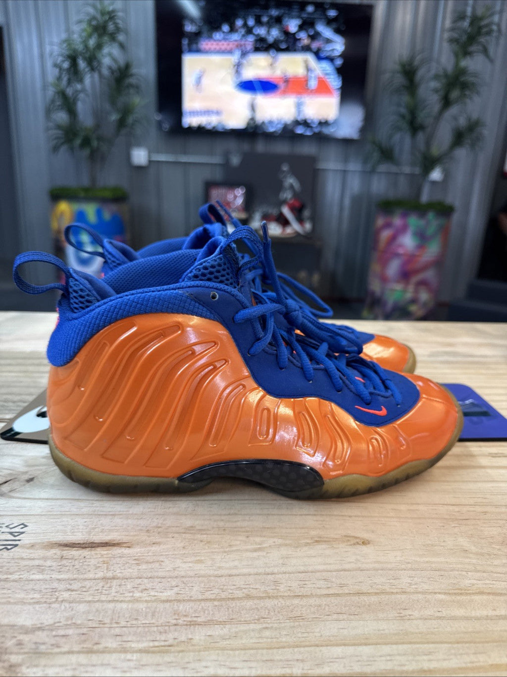 Nike Air Foamposite One Knicks GS | Replacement Box - Size 7y - product image from the listing.