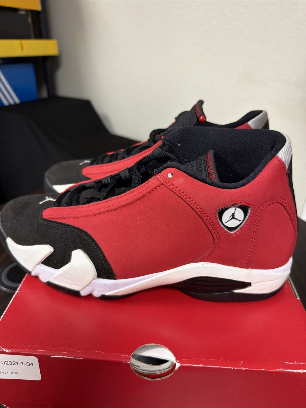 Air Jordan 14 Red Black White - product image from the listing.