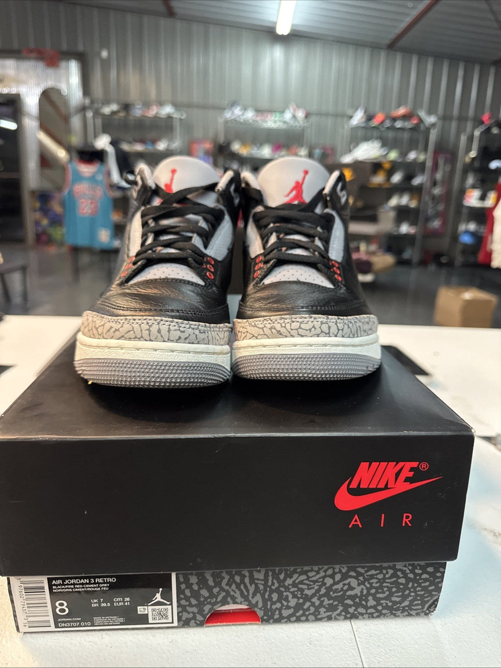 Air Jordan 3 Retro OG 2024 Black Cement - Size 8 - product image from the listing.