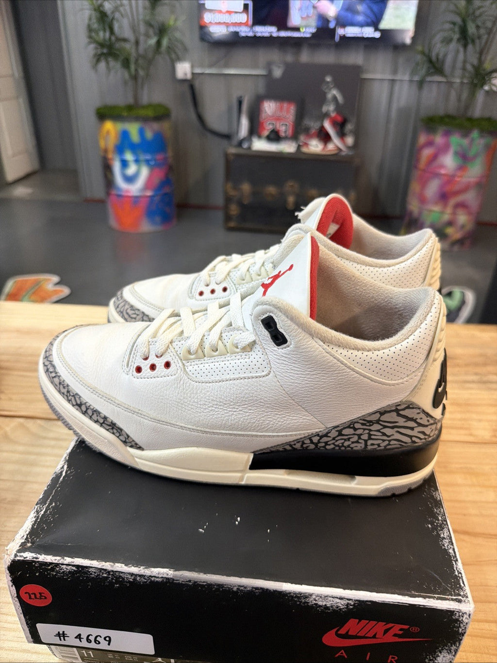 White Cement Reimagined 2023 Style # DN3707-100 Size 11 - Air Jordan 3 Retro - product image from the listing.