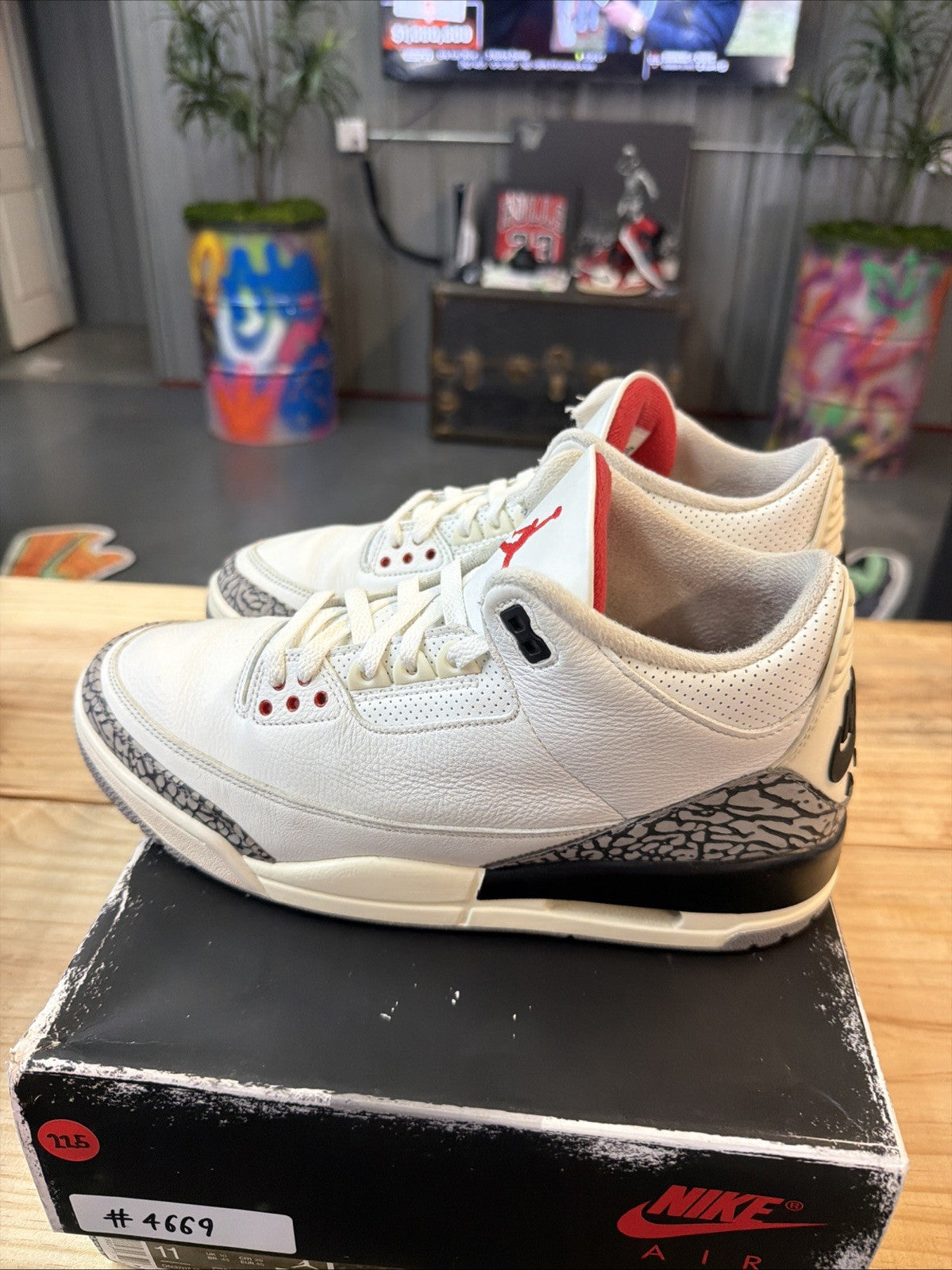 White Cement Reimagined 2023 Style # DN3707-100 Size 11 - Air Jordan 3 Retro - product image from the listing.