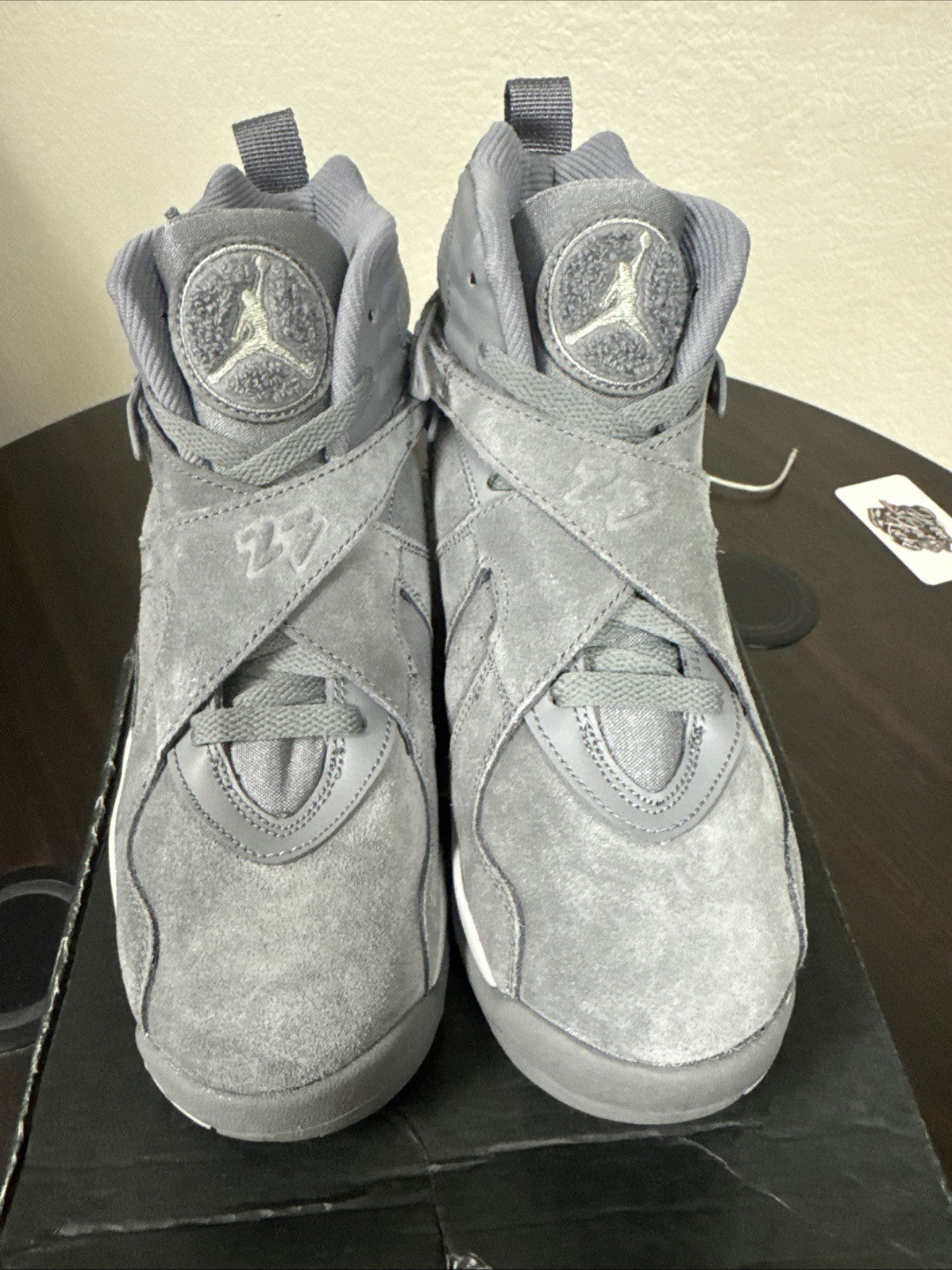 Nike Air Jordan 8 Retro GS Cool Grey - Size 5Y - product image from the listing.