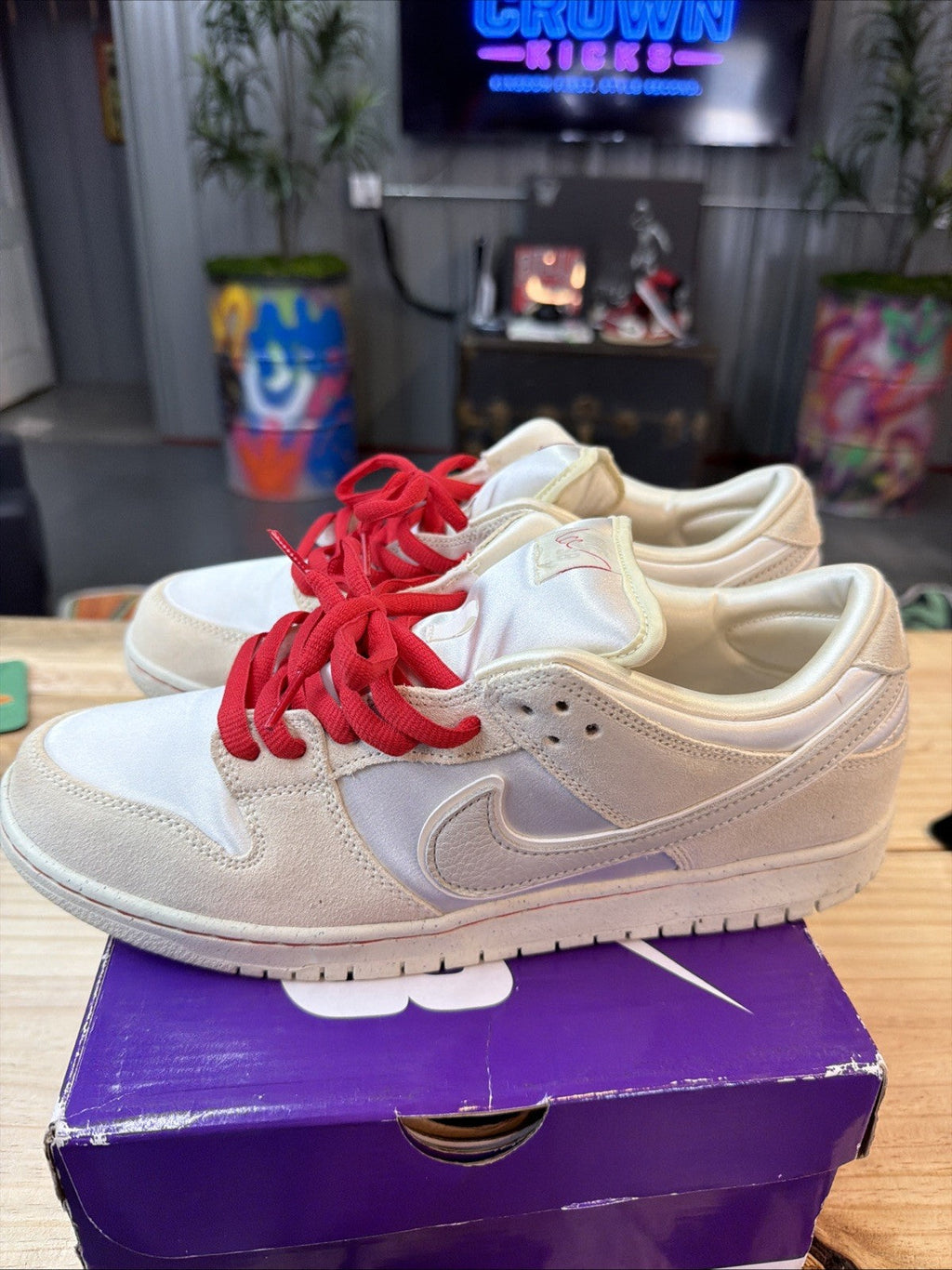 Size 12 - Nike SB Dunk Low PRM City of Love Coconut Milk (FZ5654-100) for Men - product image from the listing.