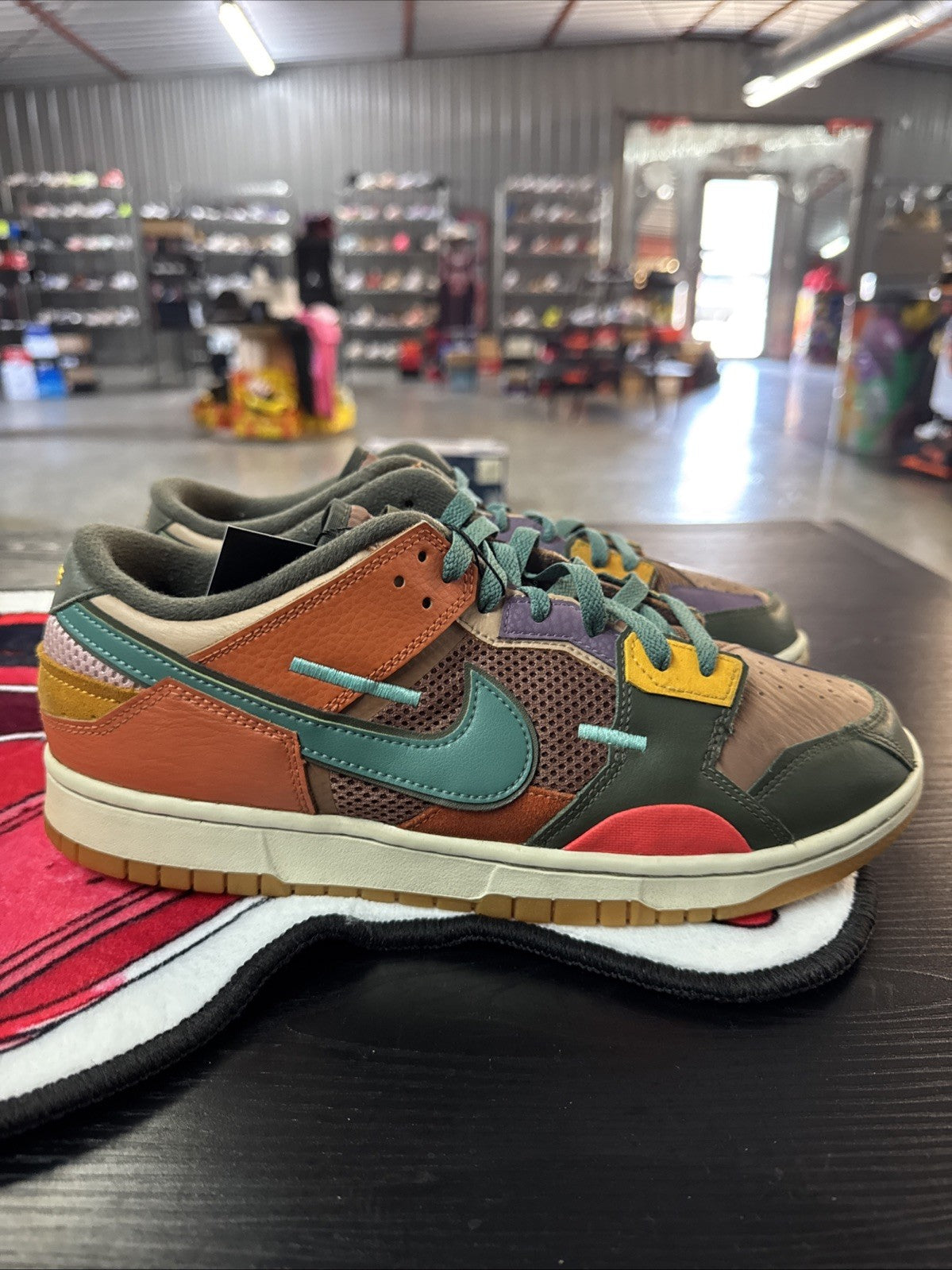 Nike Dunk Low Scrap Archaeo Brown Green Colorblock | Replacement Box - Size 10 - product image from the listing.