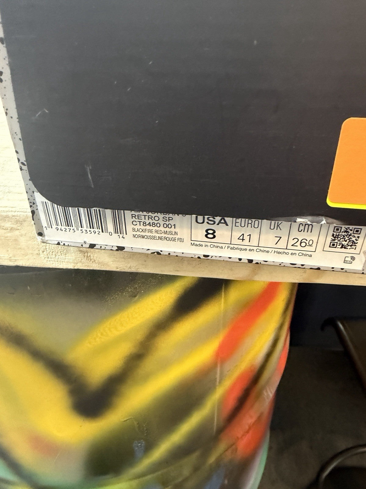 Off-White Muslin, Size 8, Pre-Owned - Jordan 5 Retro - product image from the listing.