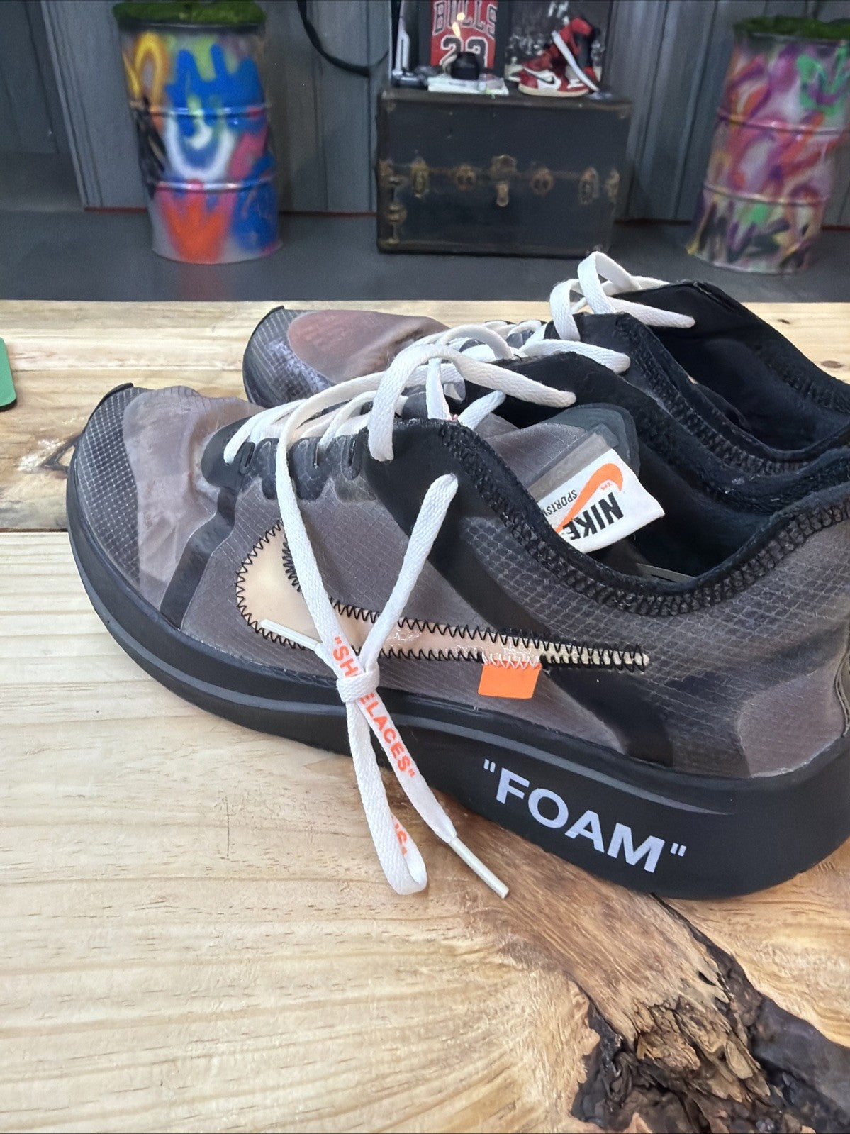 Nike Zoom Fly SP x OFF-WHITE Black 2018 - Size 10.5 - product image from the listing.