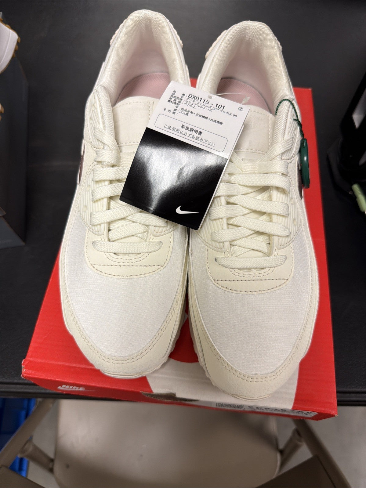 MENS NIKE AIR MAX 90 SAIL-PINK OXFORD-PHANTOM Size 10.4 DX0115-101] - product image from the listing.