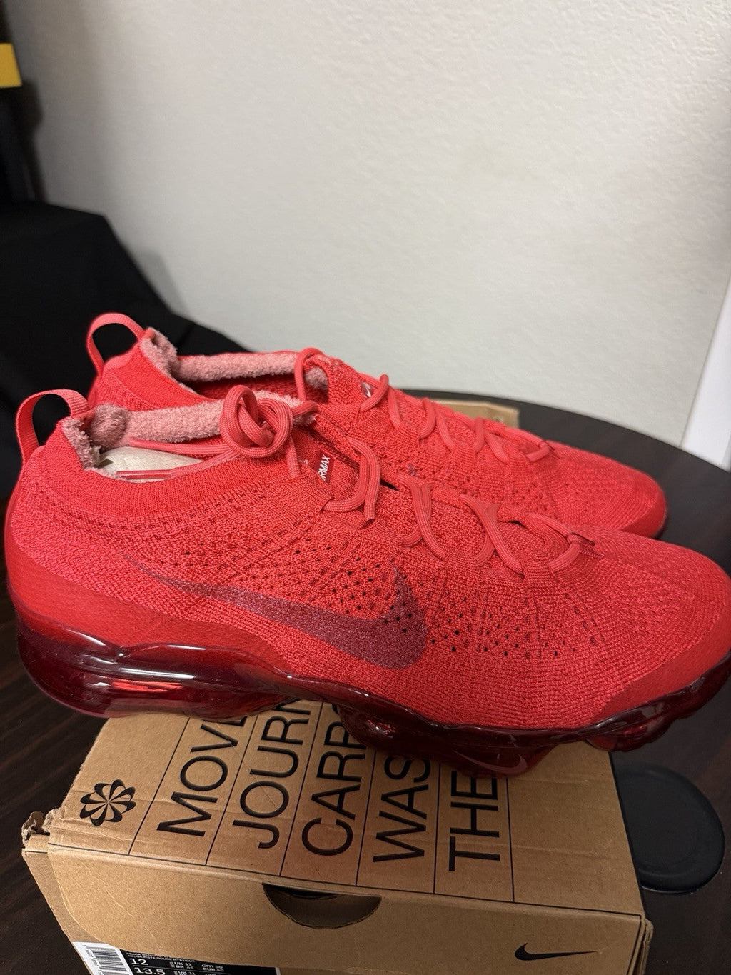 Nike Air VaporMax 2023 Flyknit Triple Red - Size 12 - product image from the listing.