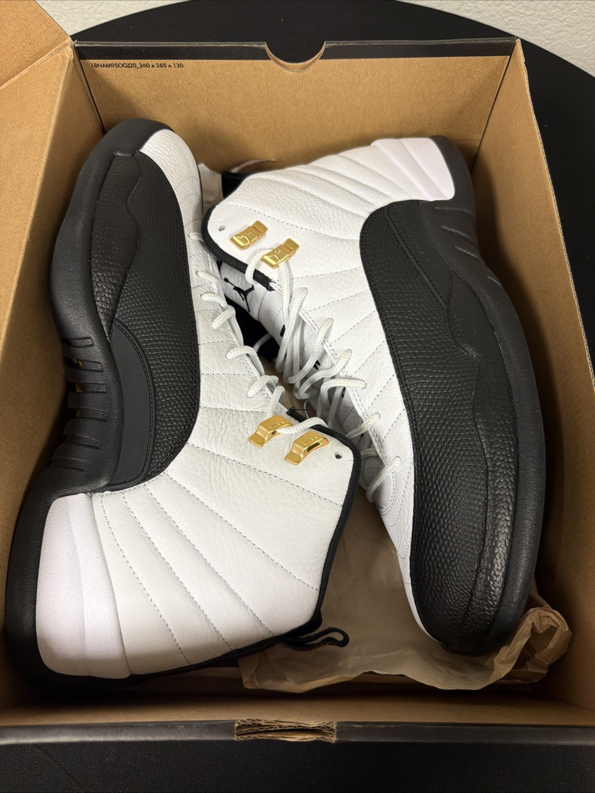 Nike Air Jordan 12 Retro Taxi White Black 2025 CT8013-117 NEW Size 13 for Men - product image from the listing.