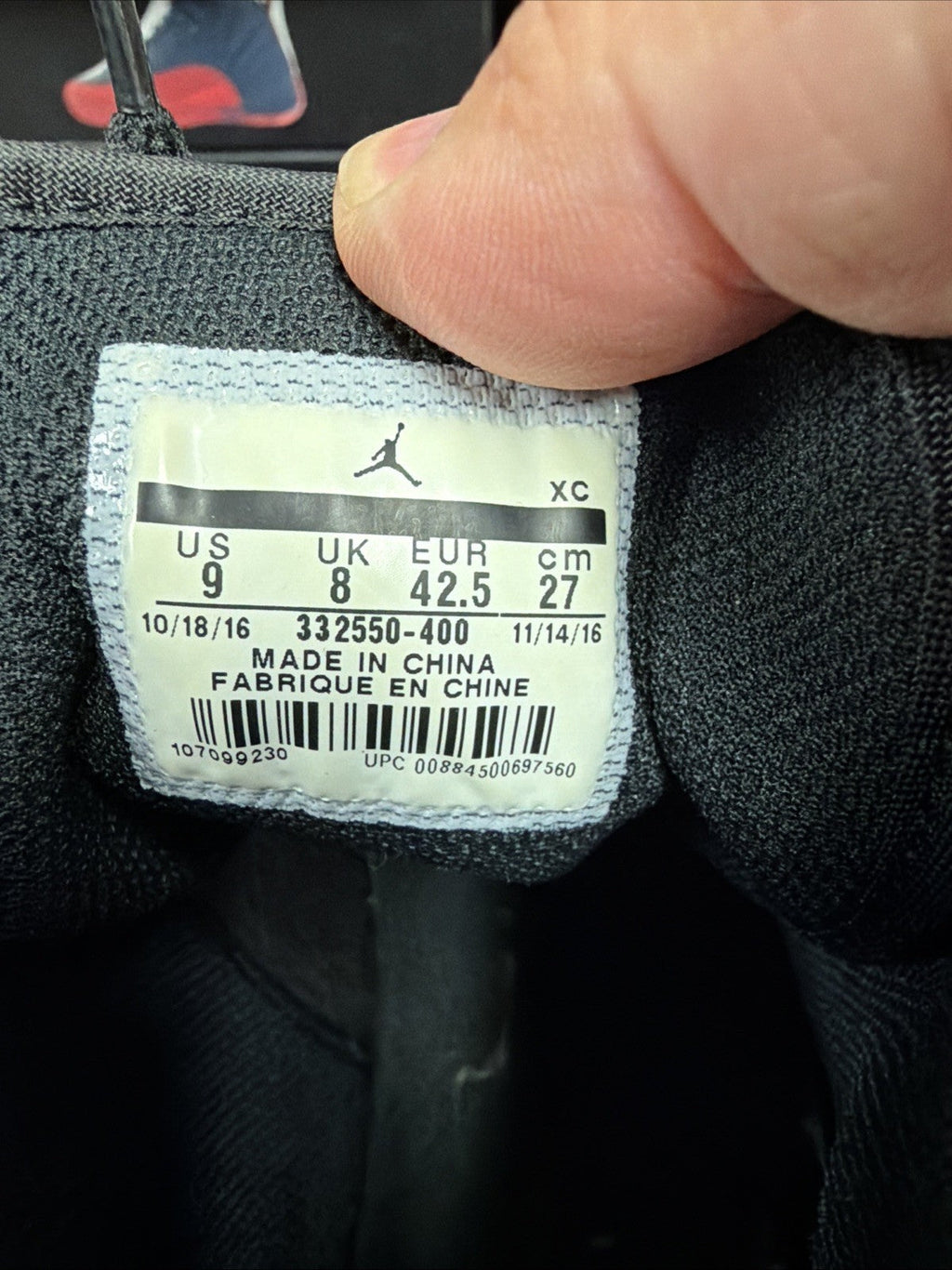 Men's Jordan 1 Rare Air Soar Blue 2017 Size 9 Preowned Authenticated - product image from the listing.