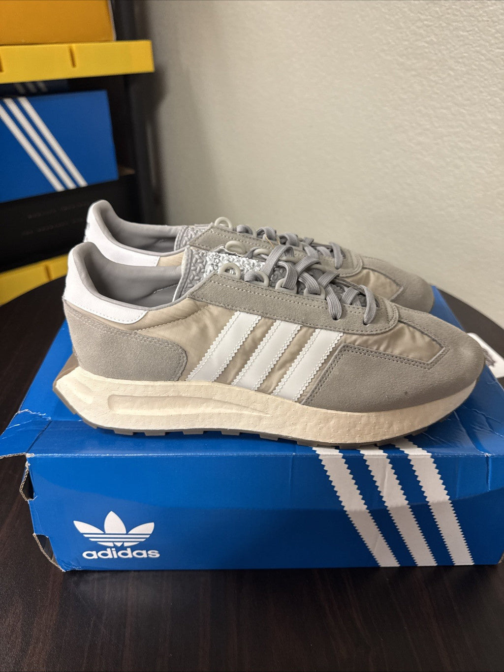 Size 11 - Adidas Originals Retropy E5 Shoes for Running Gray Q47101 Unisex Size - product image from the listing.