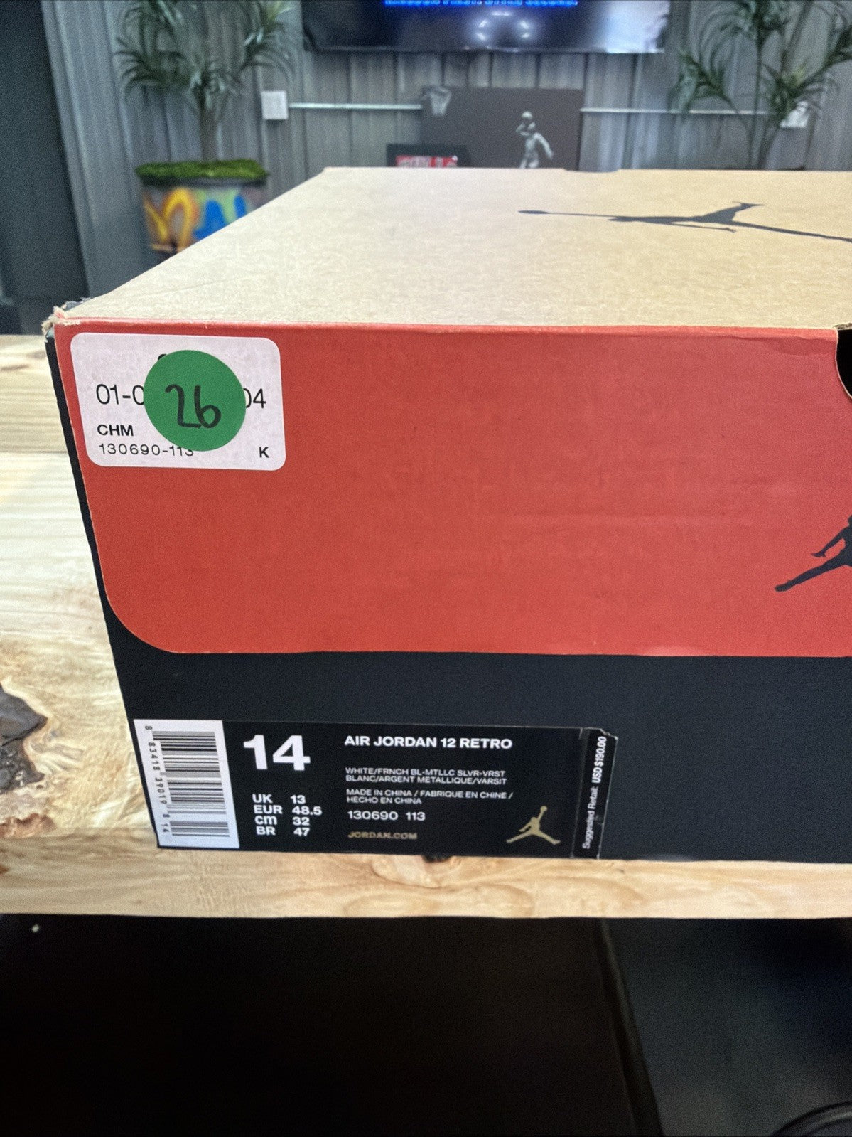 French Blue Size 14 - Jordan 12 - product image from the listing.