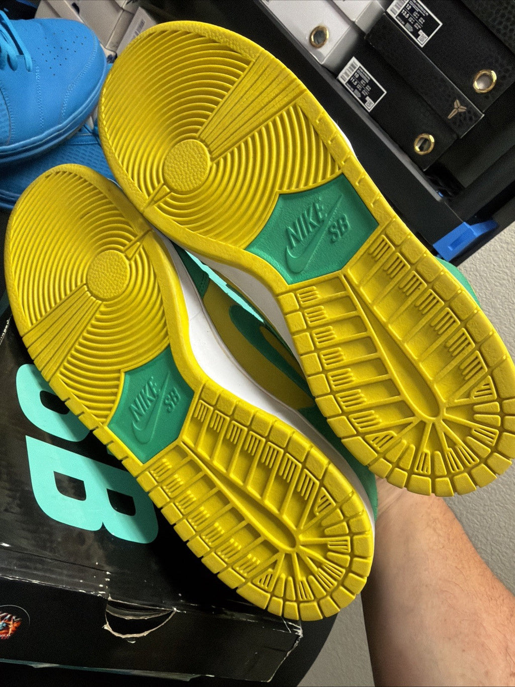 Nike SB Dunk High Pro SB Oakland Athletics 305050-337 Preowned - Size 14 - product image from the listing.