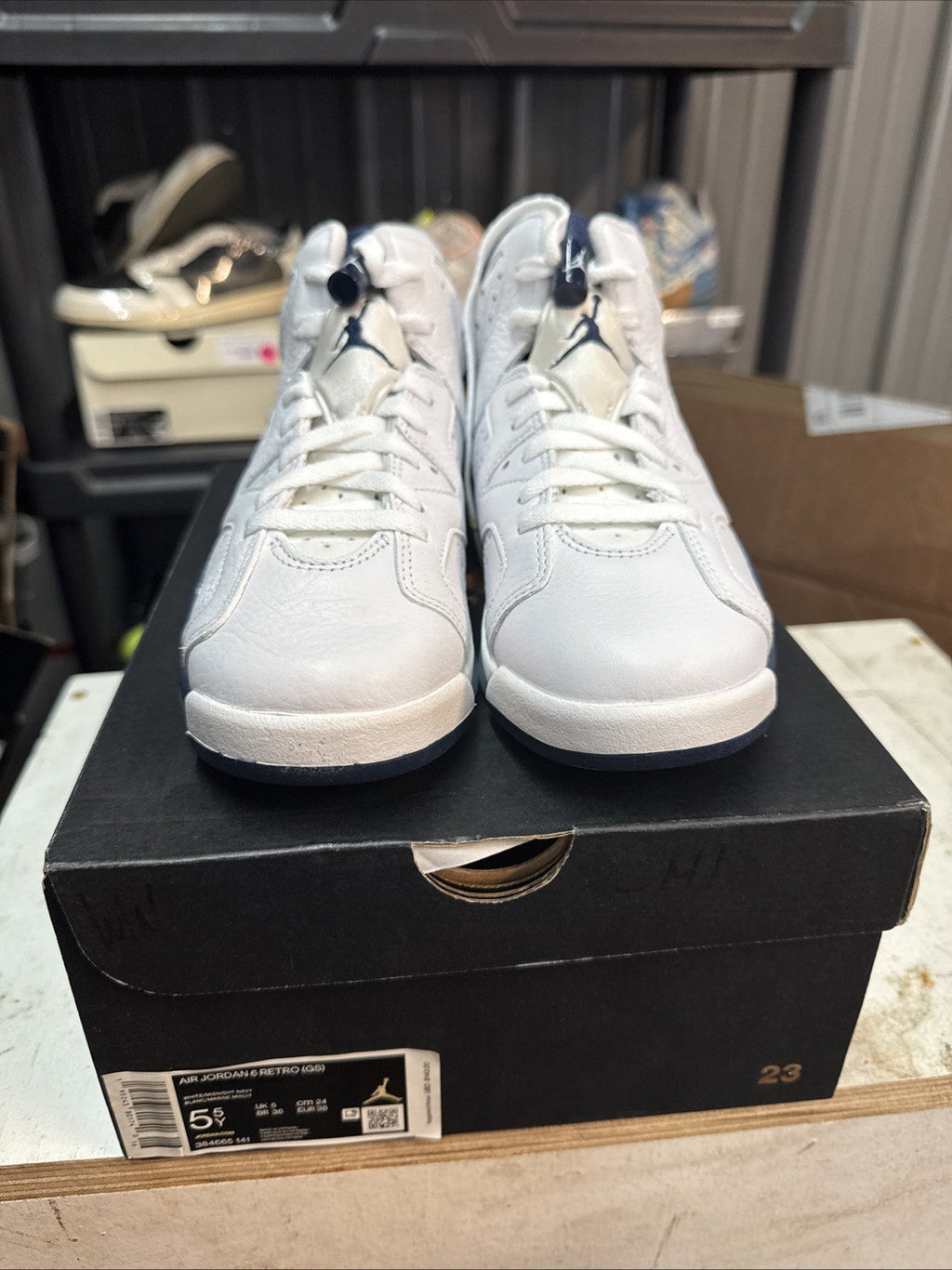 "Midnight Navy" Size 5.5y - Nike Air Jordan 6 Retro GS - product image from the listing.