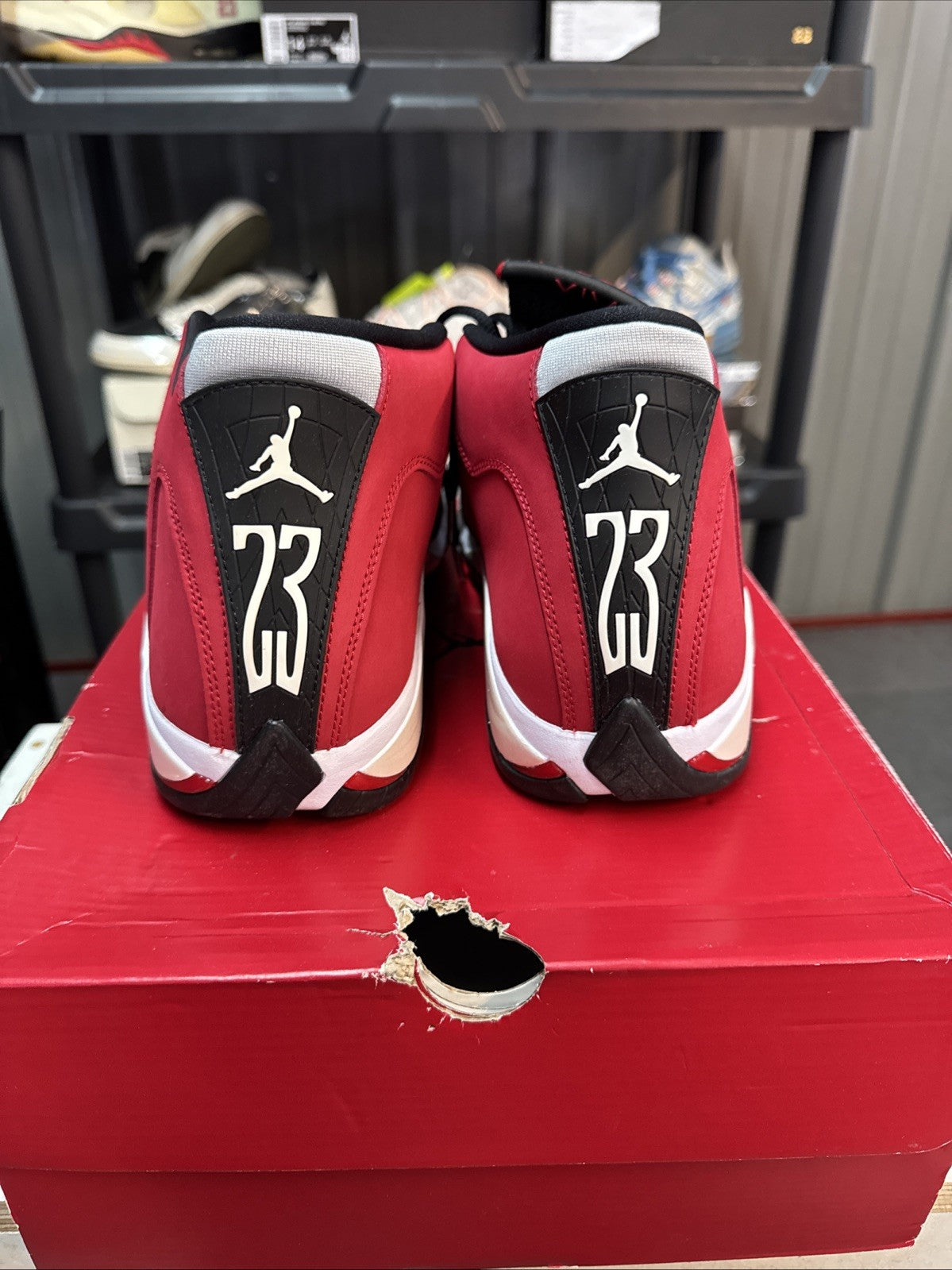 Air Jordan 14 Retro Gym, Red Black Off-White | Worn Once - Size 12 - product image from the listing.