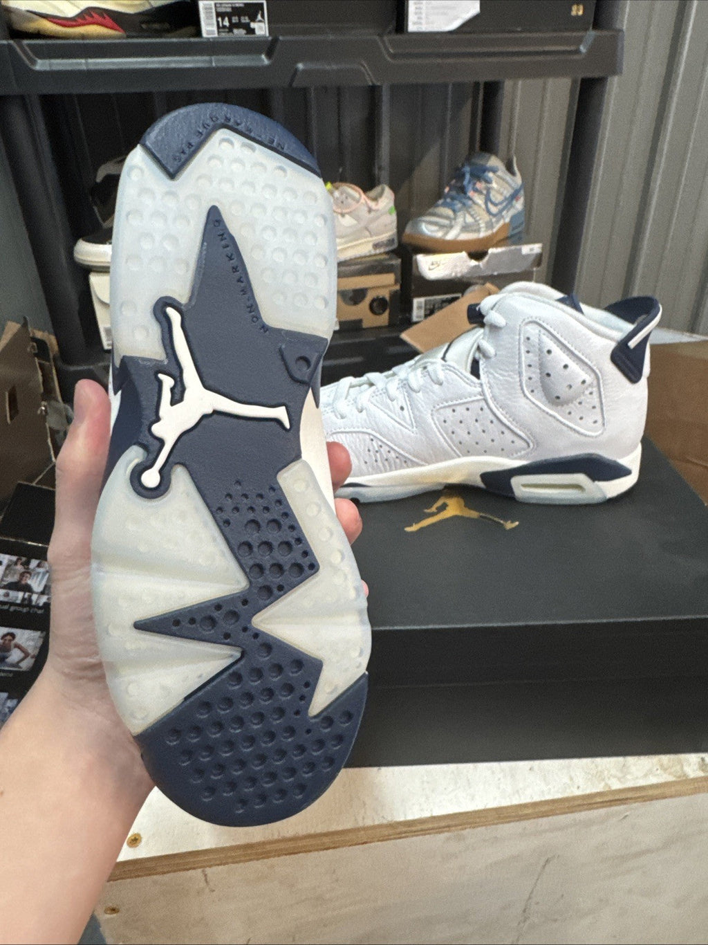 "Midnight Navy" Size 5.5y - Nike Air Jordan 6 Retro GS - product image from the listing.