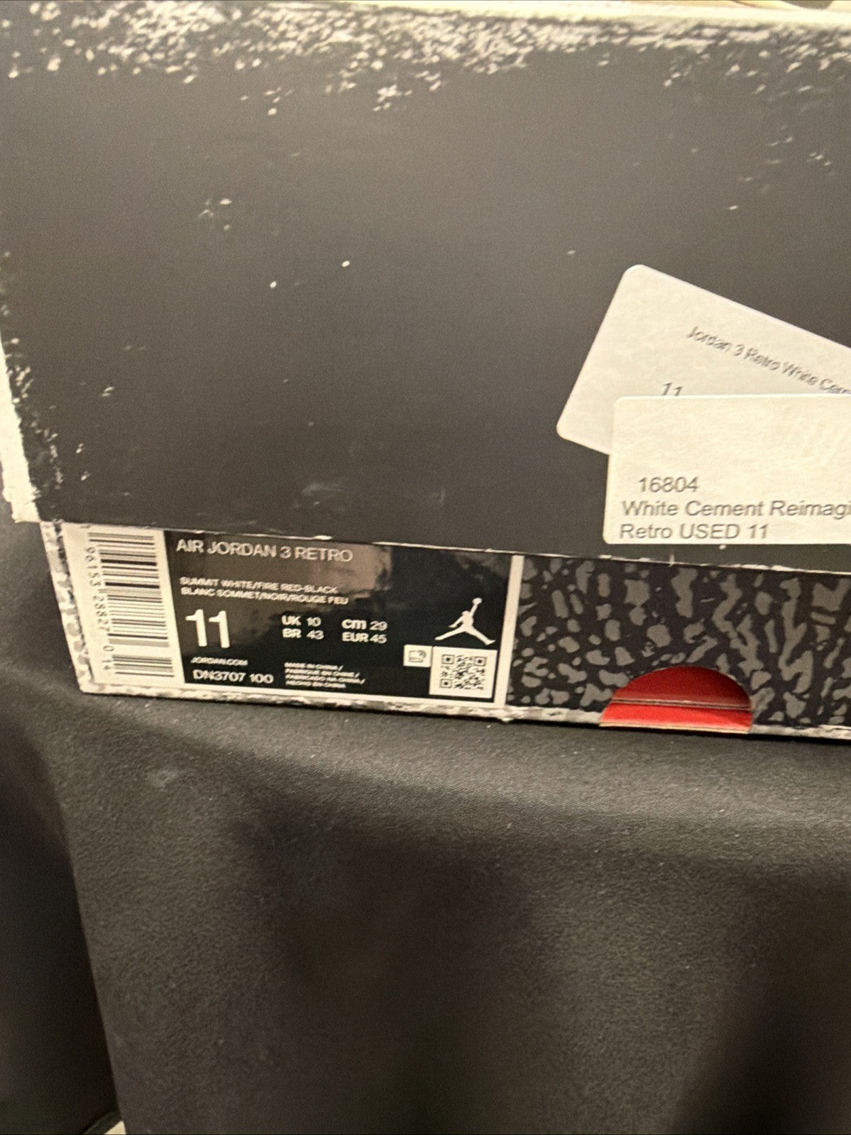 "WHITE CEMENT REIMAGINED" Air Jordan 3 Retro 2023 - Size 11 - dn3707 100 (282-.. - product image from the listing.