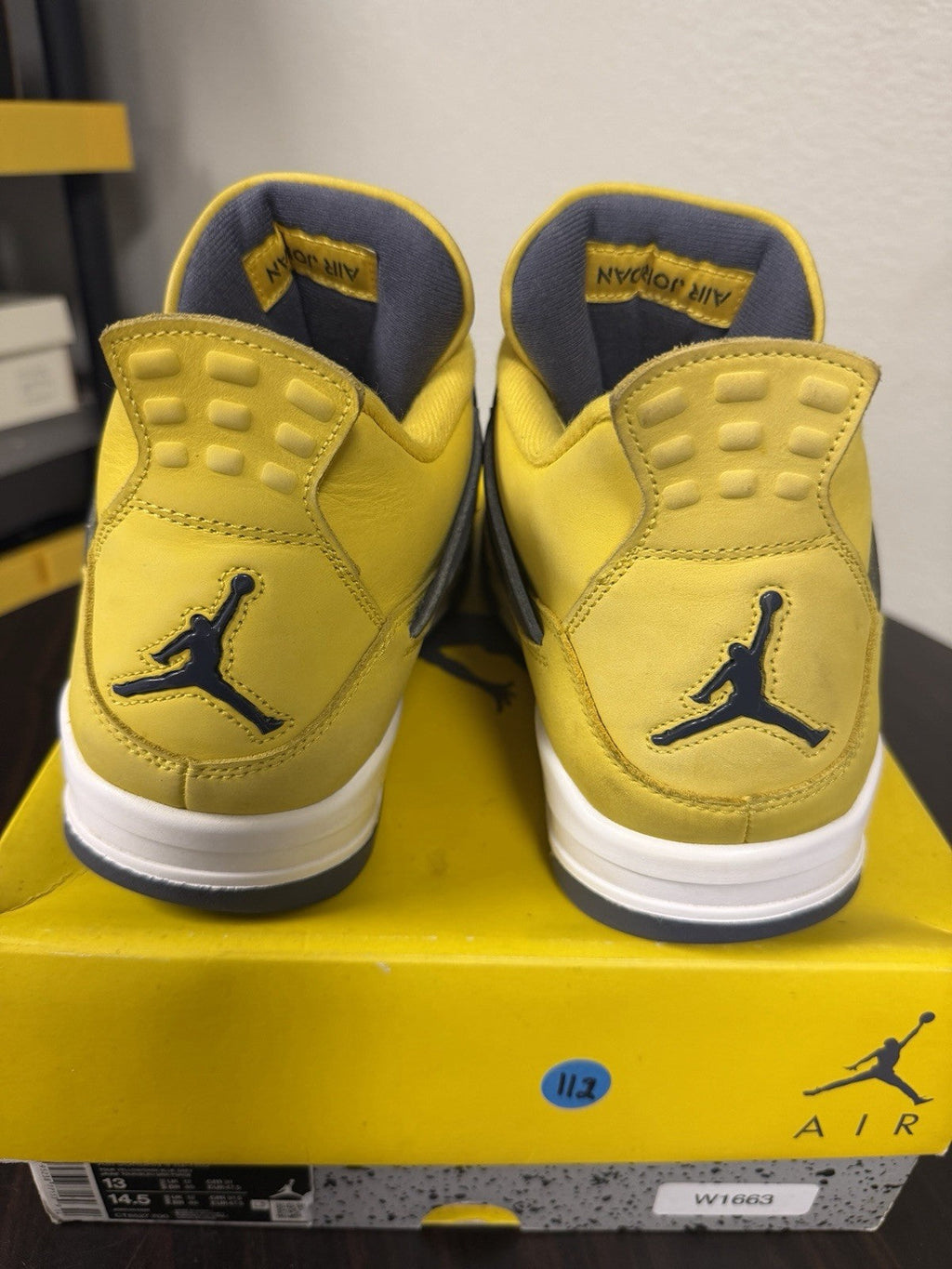 Air Jordan 4 Retro Lightning 2021 Yellow CT8527-700 Men's 13 Sneakers - product image from the listing.