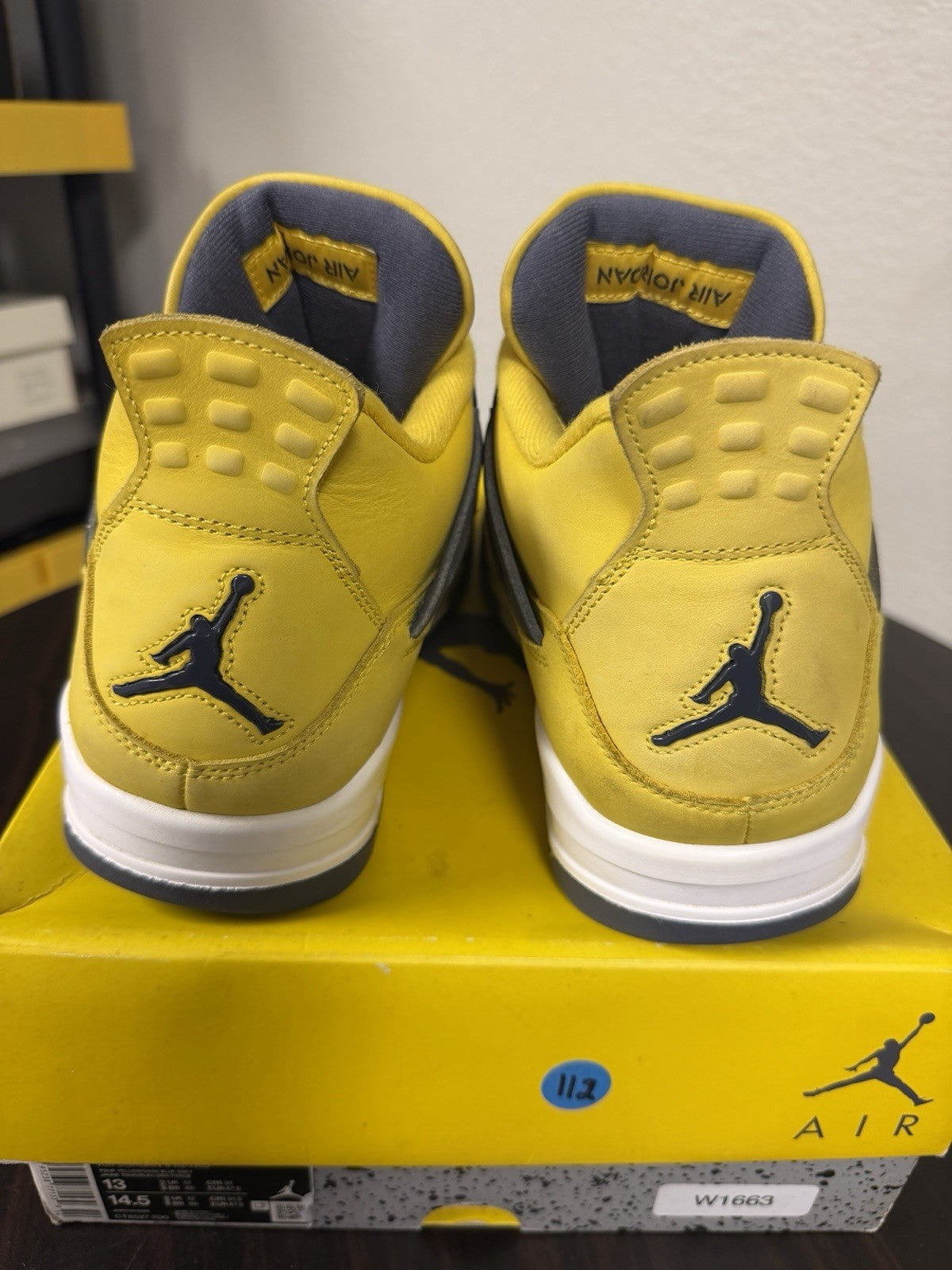 Air Jordan 4 Retro Lightning 2021 Yellow CT8527-700 Men's 13 Sneakers - product image from the listing.