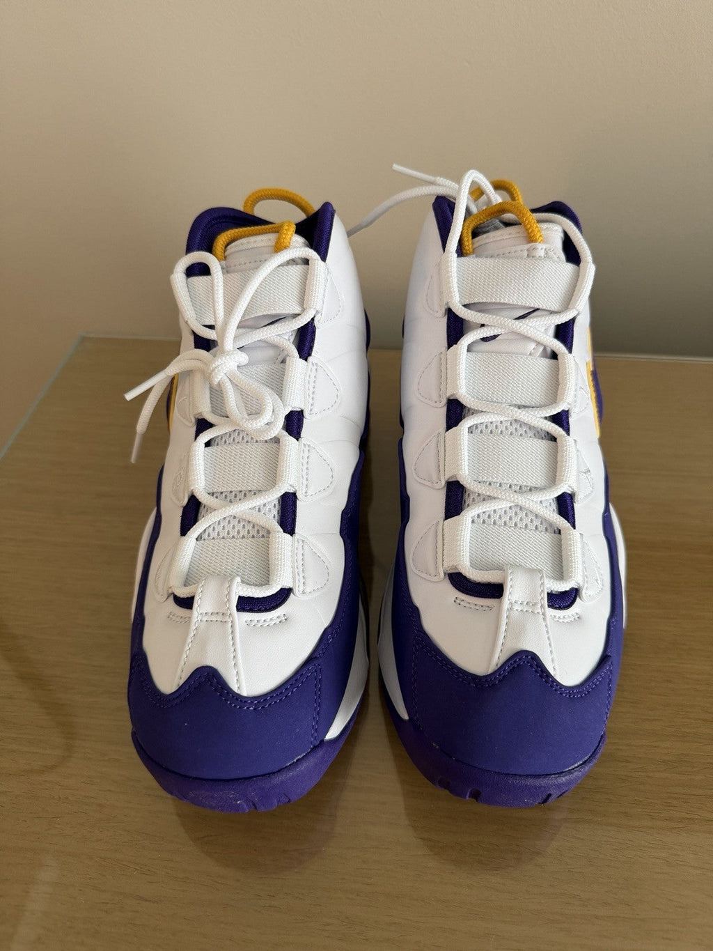 Men's Nike Air Max Uptempo LA Lakers Purple Basketball Shoes 311090-103 - product image from the listing.