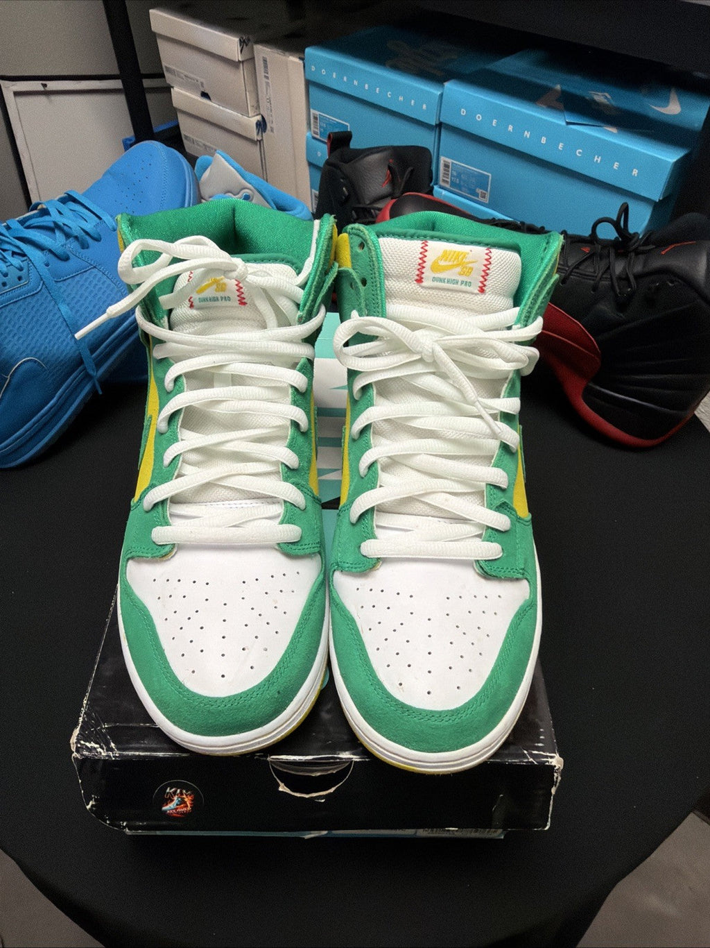 Nike SB Dunk High Pro SB Oakland Athletics 305050-337 Preowned - Size 14 - product image from the listing.