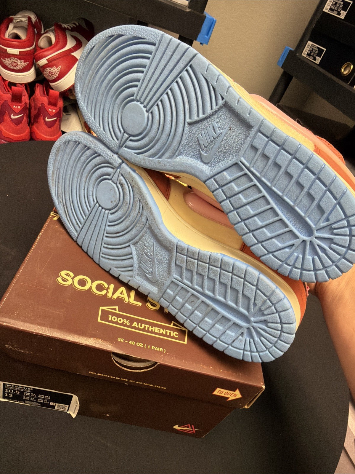 Nike Social Status x Dunk Mid Chocolate Milk - Size 10.5 - product image from the listing.