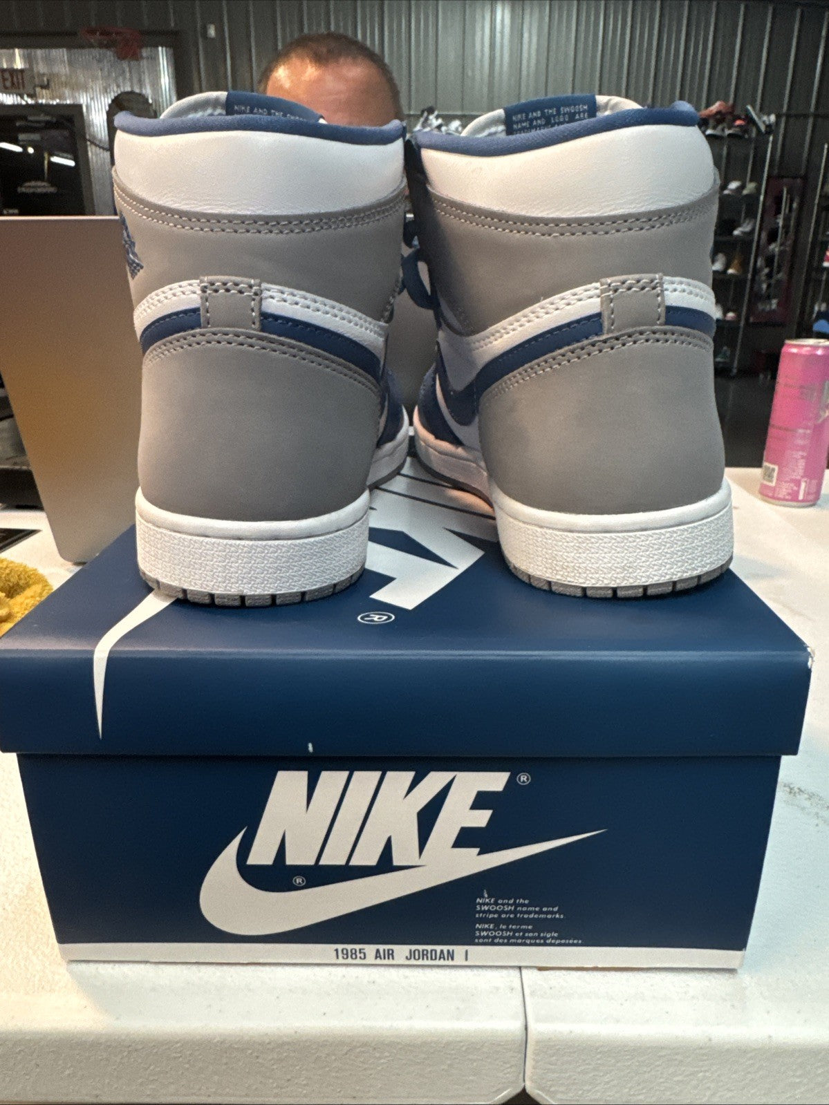 Nike Air Jordan 1 High Blue/White - Size 8 - product image from the listing.